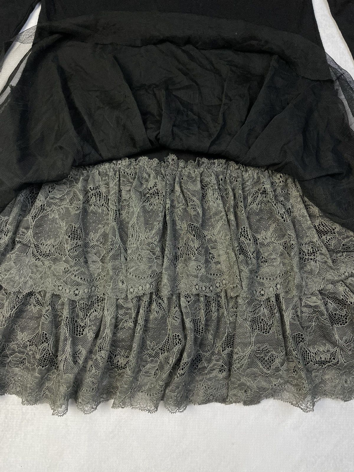 Japanese Brand Axes Femme Dark Mori Goth Lace Trim Tulle Skirt Dress Size S / US 4 / IT 40 - 6 Thumbnail