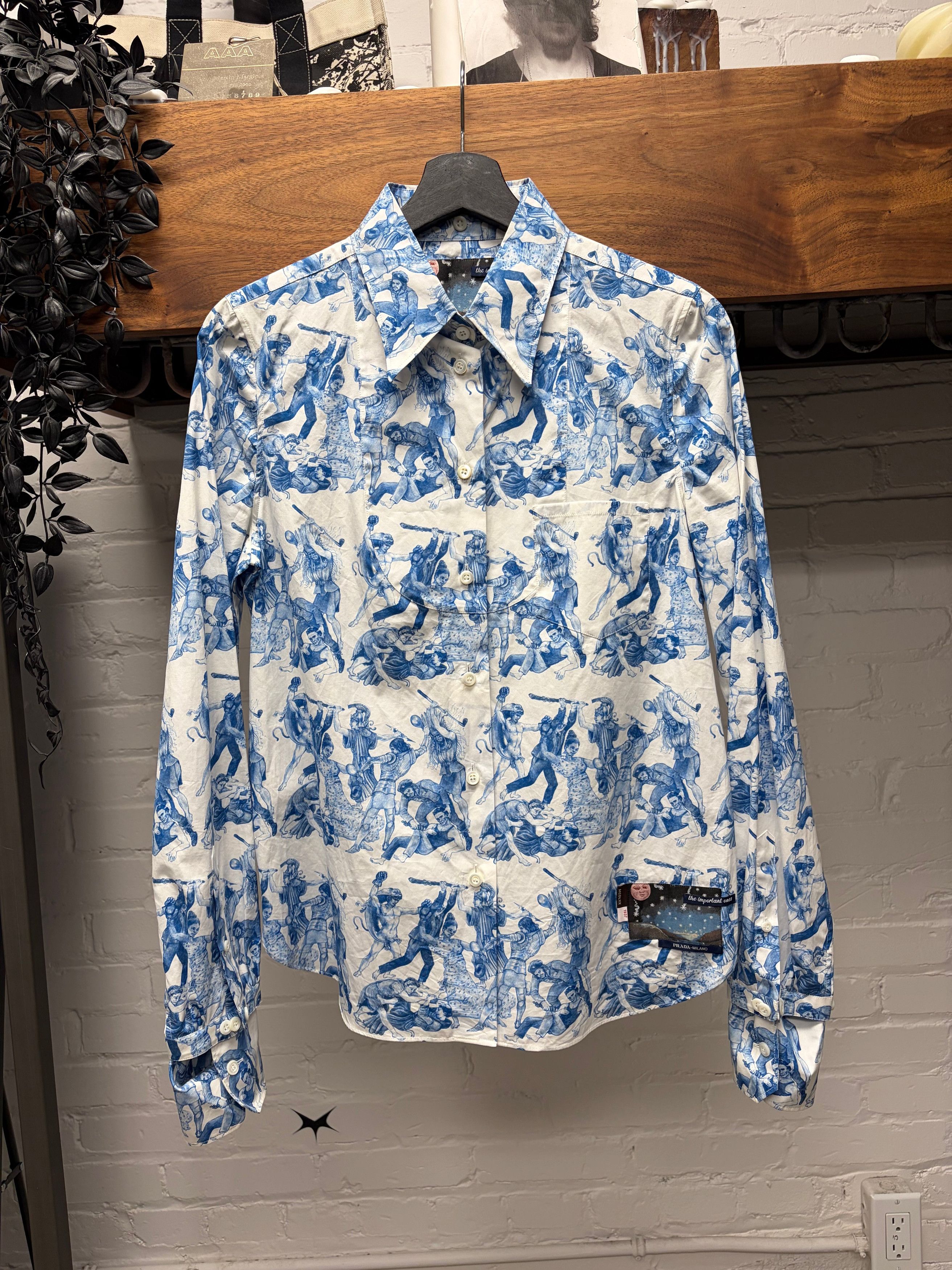 Prada AW2016 Prada x Christophe Chemin ‘The Important Ones’ Button Down Shirt Size US S / EU 44-46 / 1 - 1 Thumbnail