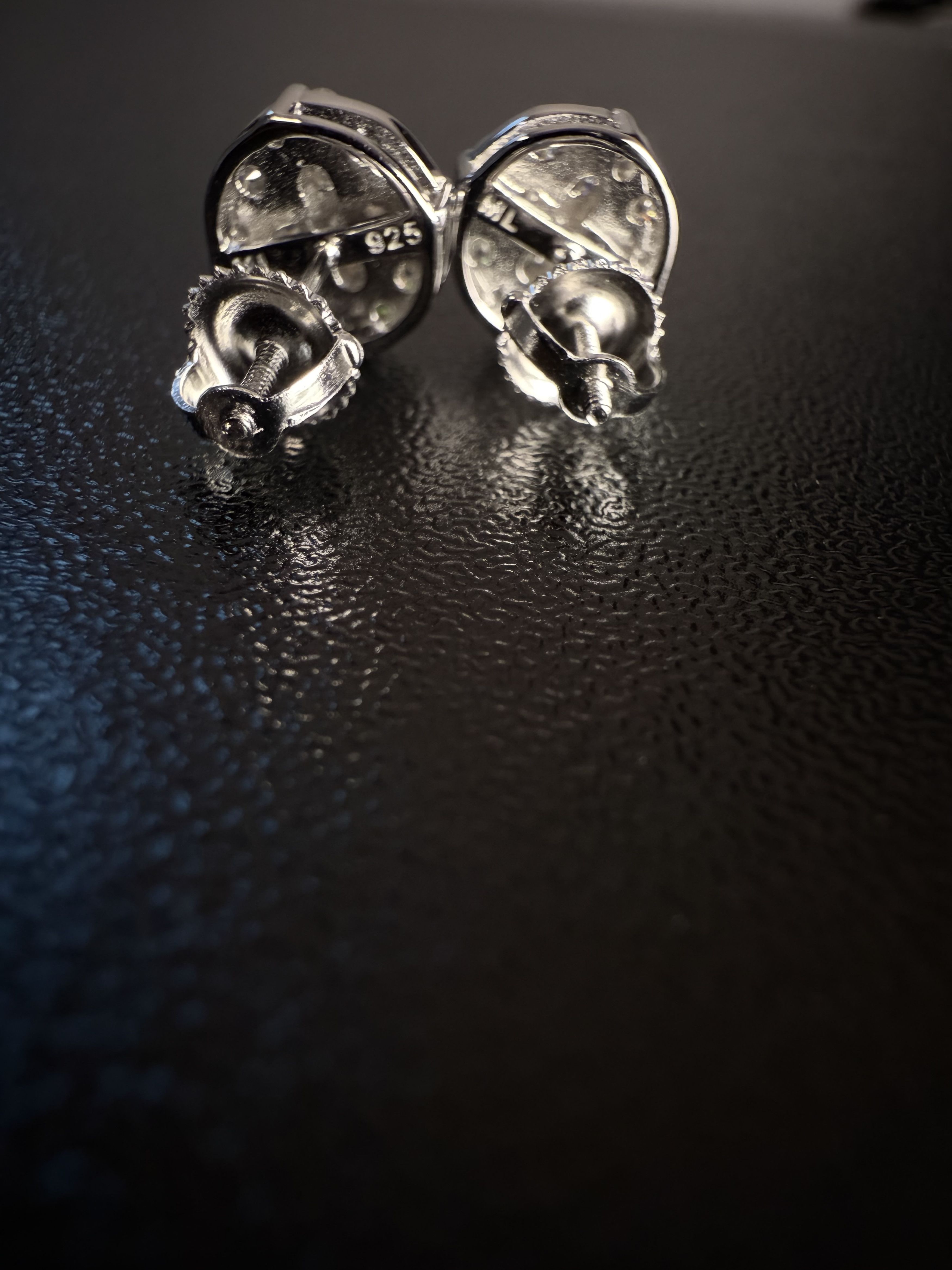 Other Silver Half Snowball's Moissanite Mens Earrings Size ONE SIZE - 21 Thumbnail