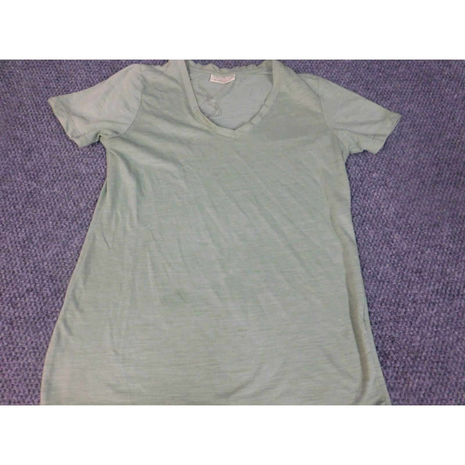 Vintage Bobbie Brooks Blouse Green Crew Neck Short Sleeve Pullover Medium Women’s Regular Stretch Basic Casual Size M / US 6-8 / IT 42-44 - 3 Thumbnail