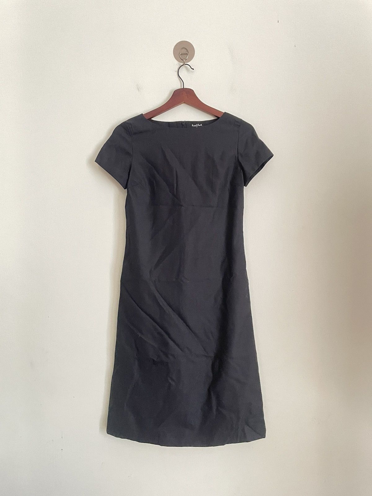 boden lovely linen dress Linen Shift Dress-Navy Embrodiery main image 1