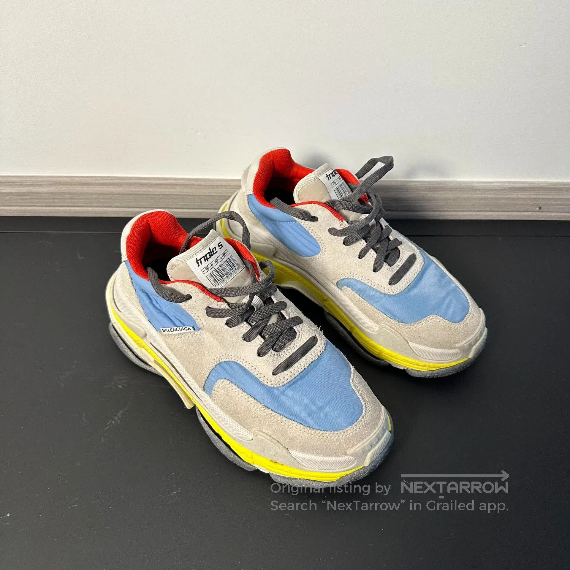 Balenciaga Balenciaga Triple S Sneakers in Blue and Yellow. Size US 5 / EU 37 - 2 Thumbnail