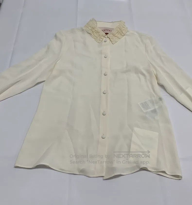 Valentino Valentino Solid color single-breasted long-sleeved shirt Size S / US 4 / IT 40 - 3 Thumbnail