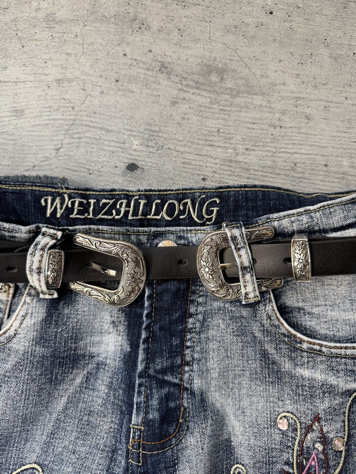 Japanese Brand 00’s NUMBER NINE STYLE STAR LEATHER RARE Y2K BELT VINTAGE Size ONE SIZE - 5 Thumbnail