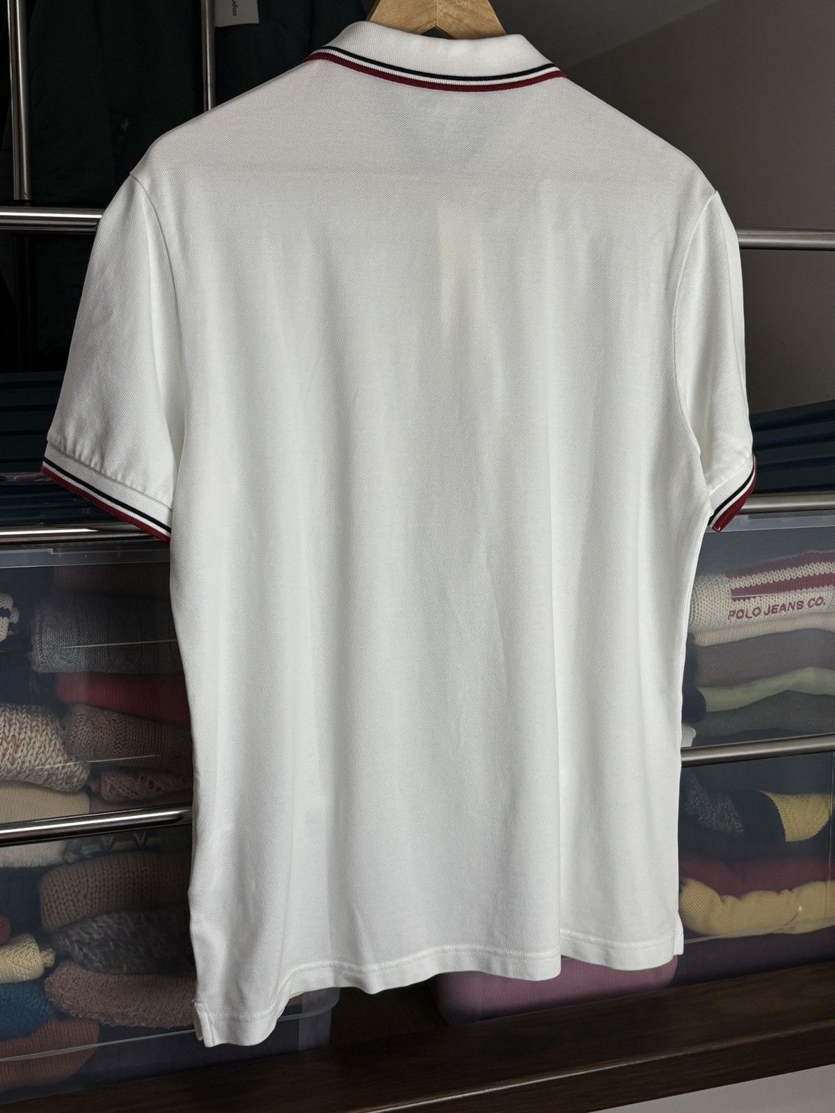 Prada Prada White Tab Luxury Polo Shirt Designer Vintage Size US XL / EU 56 / 4 - 7 Thumbnail
