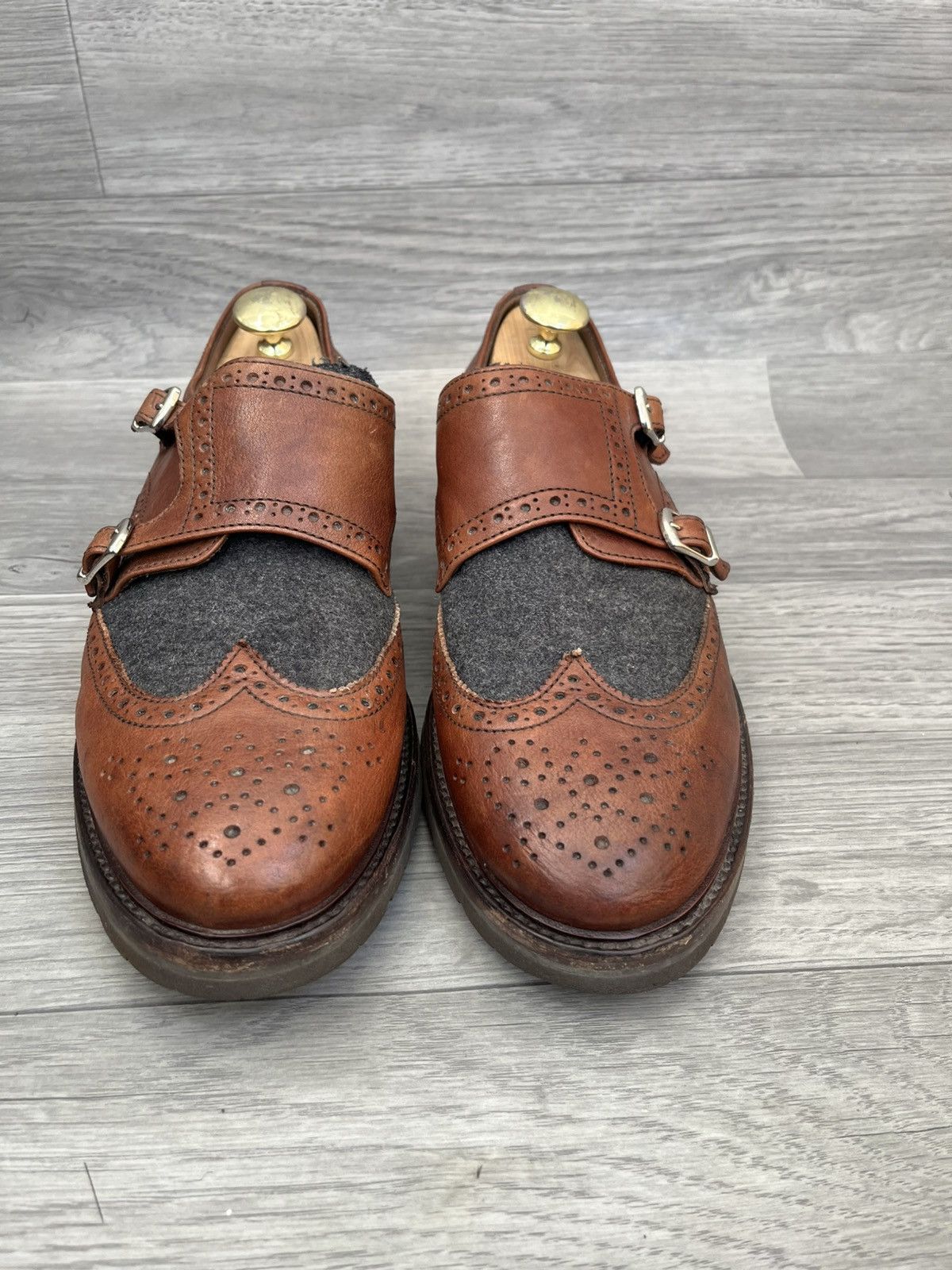 Brunello Cucinelli Brunello cucinelli brown double monk strap dress shoes Size US 11 / EU 44 - 2 Thumbnail