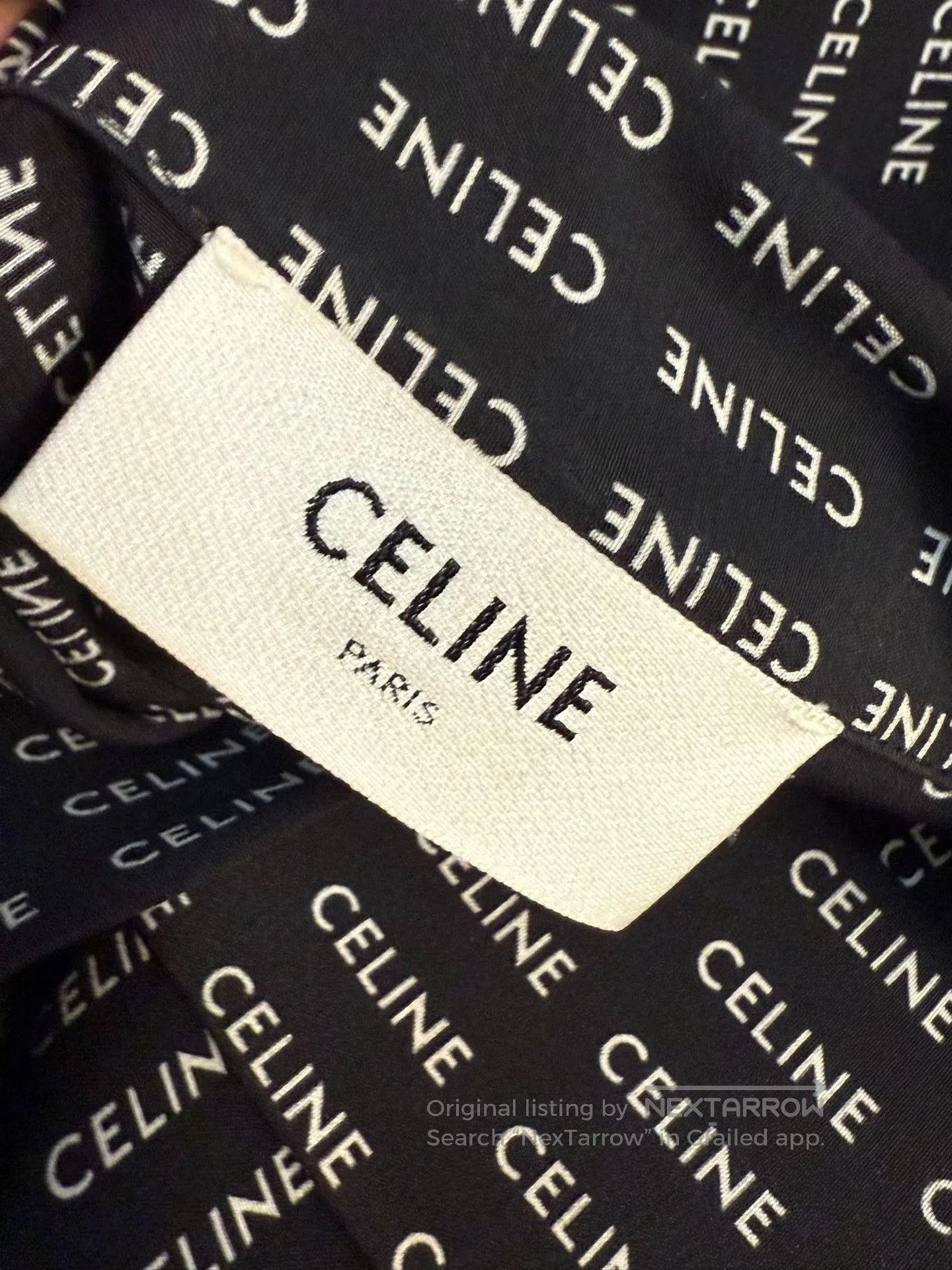 Celine CELINE Logo Print Silk Shirt. Size M / US 6-8 / IT 42-44 - 5 Thumbnail
