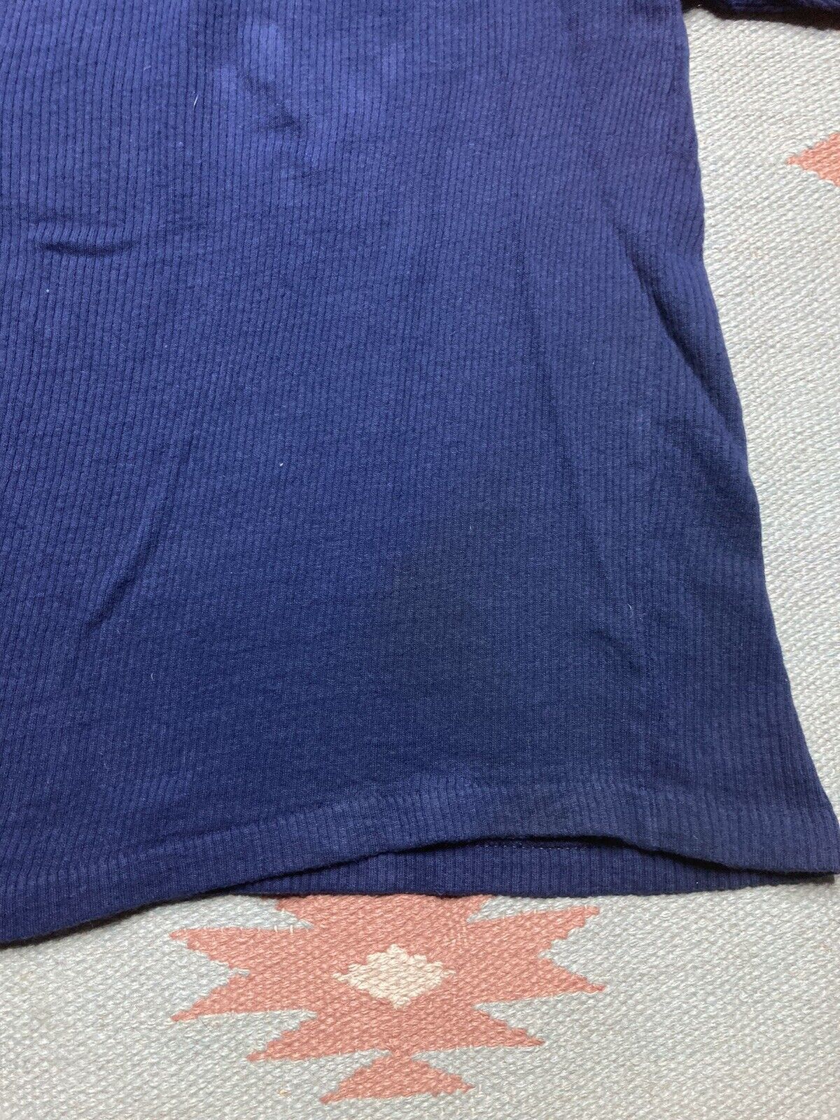 Vintage VTG 60s shirt ribbed cotton half zip mod boys 16 women XS Size XS / US 0-2 / IT 36-38 - 7 Thumbnail