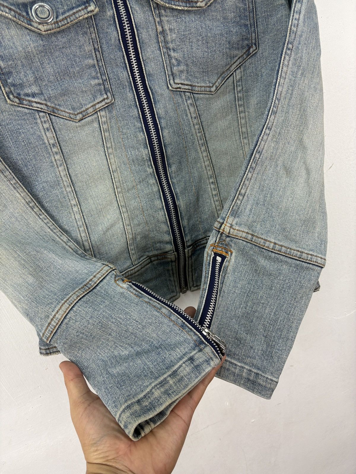 Japanese Brand Vintage japanese rider denim jacket faded wash motorsport Size US M / EU 48-50 / 2 - 6 Thumbnail