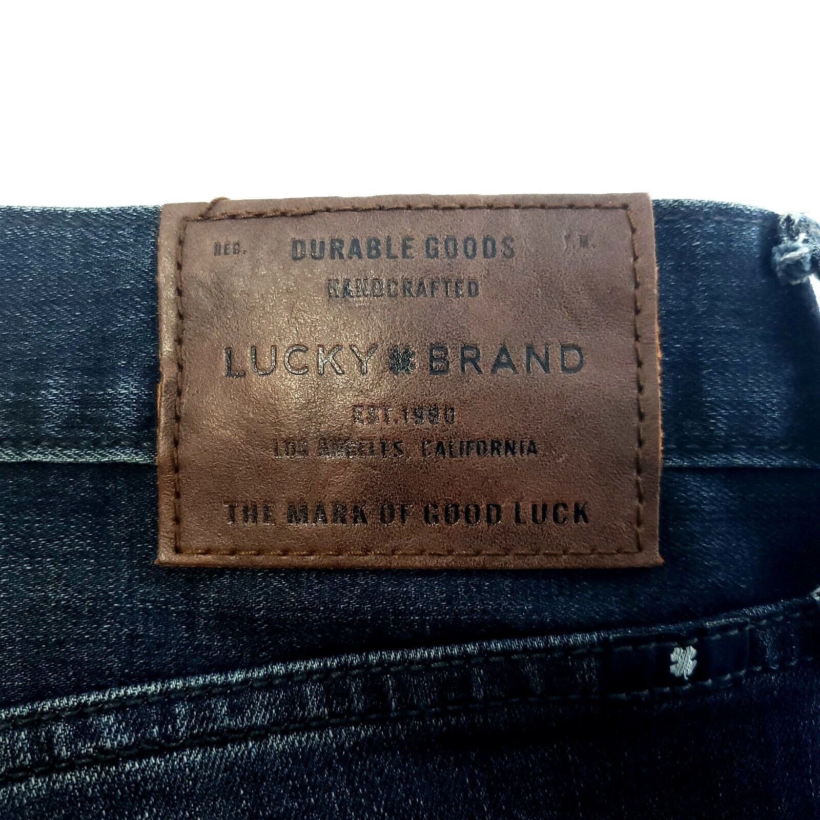 Lucky Brand Lucky Brand 121 Slim Blue Whiskers Denim Jeans 39/31 Mid Ris Size US 39 - 3 Thumbnail