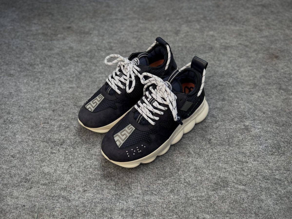 Versace Versace Chain Reaction 2 Navy Blue Sneakers Size US 7 / EU 40 - 1 Thumbnail