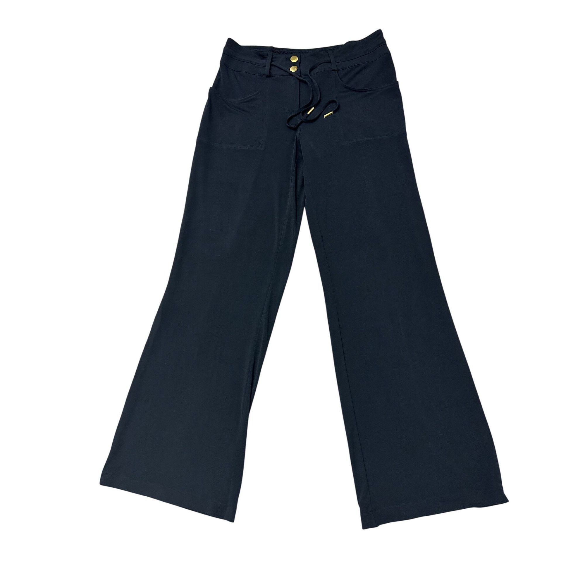Other Thalia Sodi Pants Black M Stretchy Zip Buttons Logo Pockets Size 31" - 1 Thumbnail