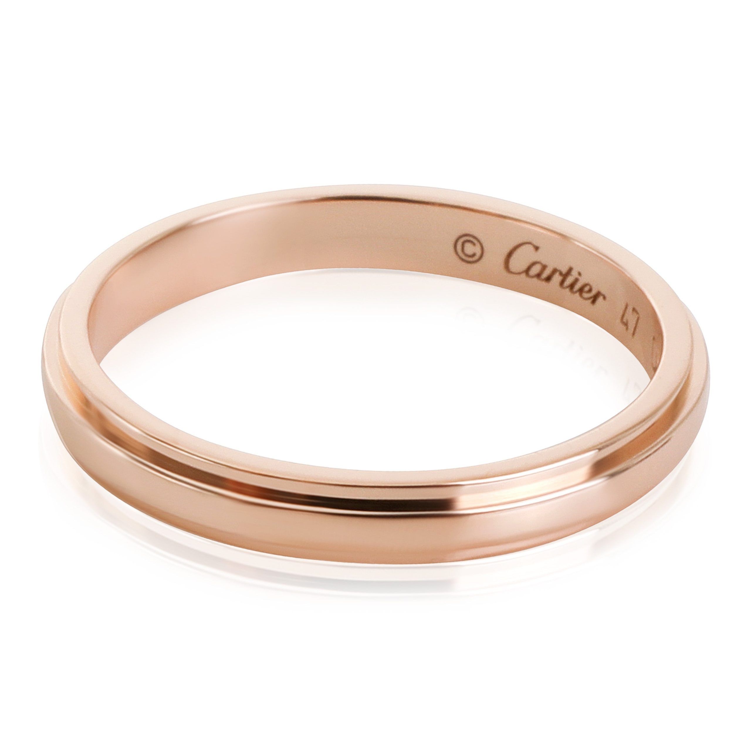 image of Cartier D'amour Wedding Band In 18K Rose Gold, Women's