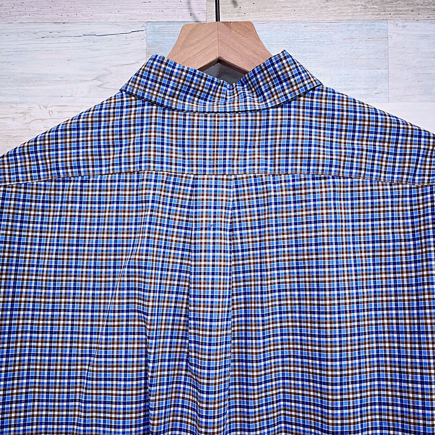 Ralph Lauren Ralph Lauren Cotton Stretch Long Sleeve Shirt Blue Plaid XL Size US XL / EU 56 / 4 - 4 Thumbnail