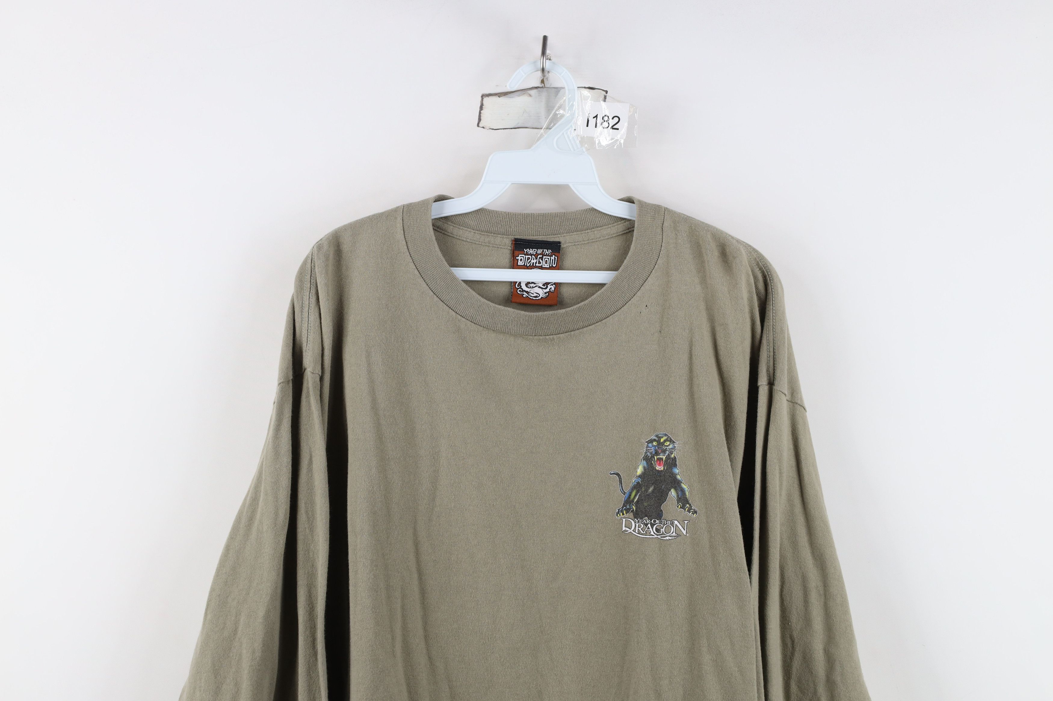 Vintage Vintage 90s Y2K Streetwear the Dragon Long Sleeve T-Shirt Size US XL / EU 56 / 4 - 2 Thumbnail