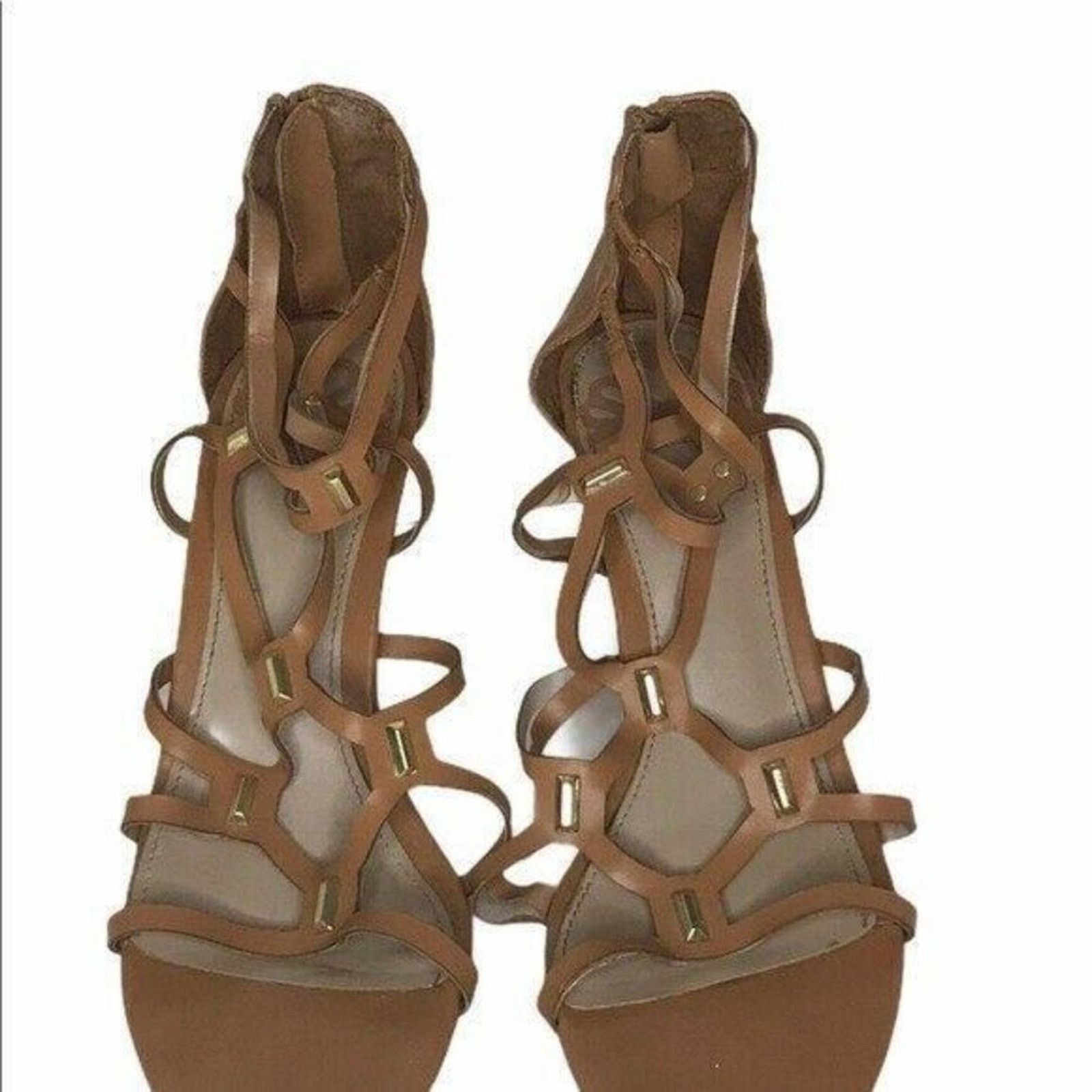 Other Chic Brown Strappy Gladiator Heels Fergie Sandals 9 Size US 9 / IT 39 - 3 Thumbnail
