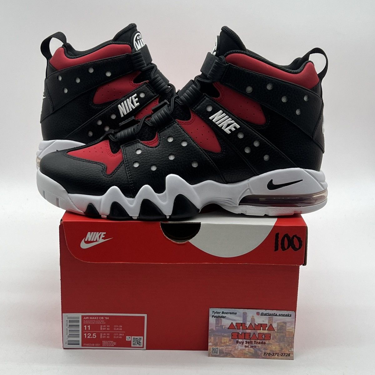 Jordan Brand Nike air max 2 black gym red Size US 11 / EU 44 - 1 Thumbnail