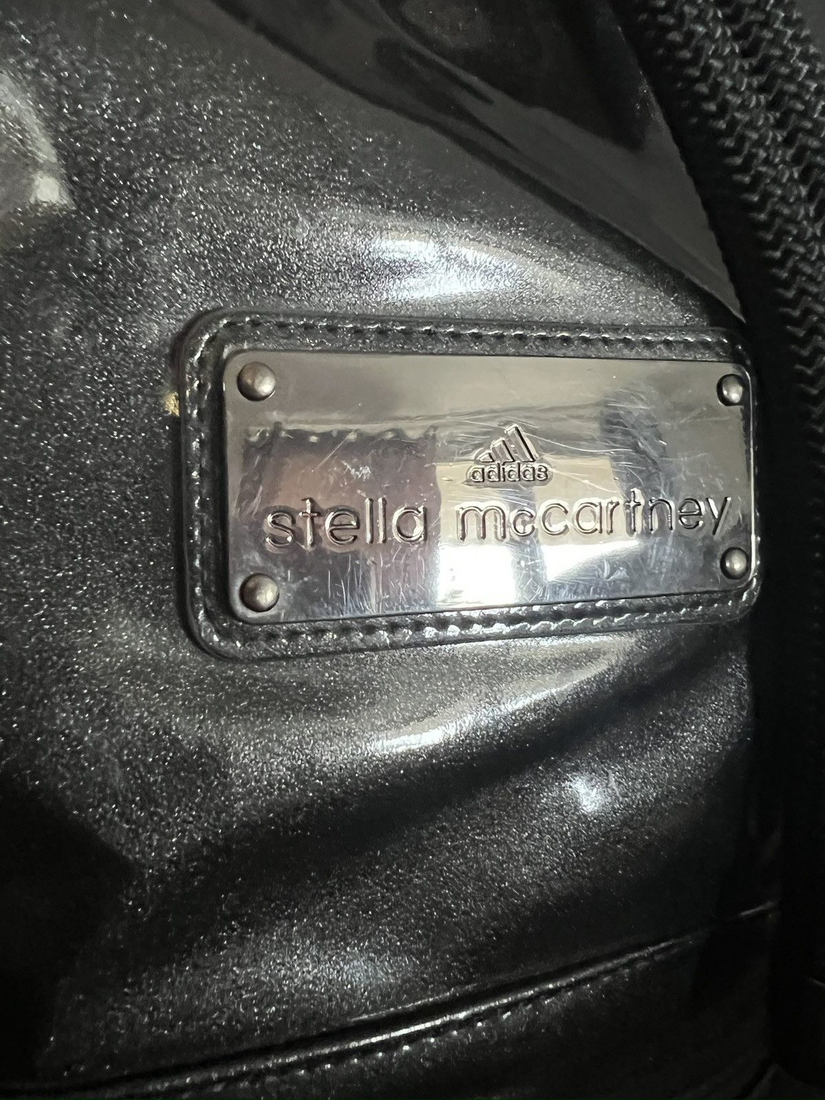Adidas × Japanese Brand × Stella McCartney Stella McCartney pour adidas black glossy handbag, backpack Size ONE SIZE - 4 Thumbnail