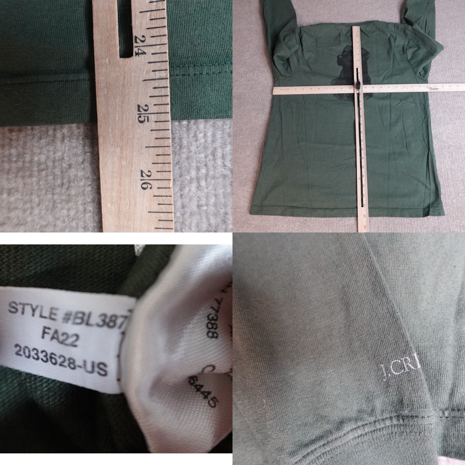 J.Crew J.Crew Mens Shirt M Green Chesapeake Retriever Double-Sided Made in USA T-Shirt Long Sleeve Crew Neck Athletic Regular Size Type Cotton Logo Modern Size US M / EU 48-50 / 2 - 8 Thumbnail