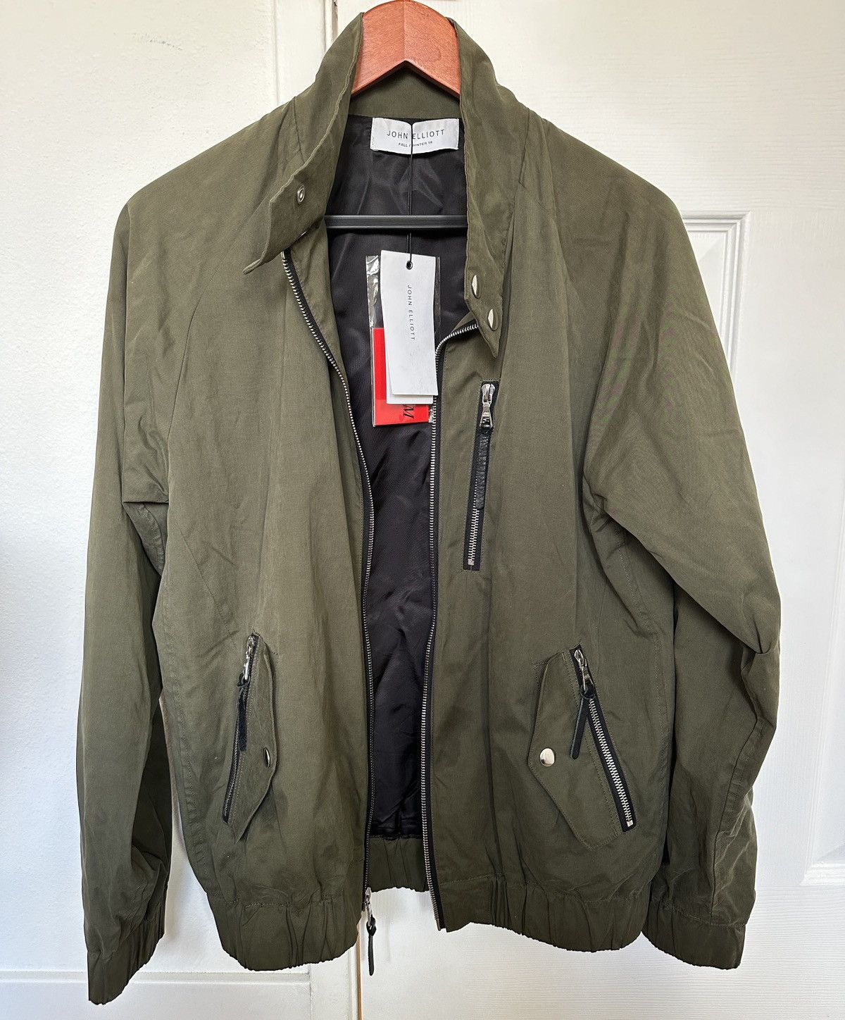 image of John Elliott Olive Harrington Jacket (W/ Tags) in Green, Men's (Size Small)