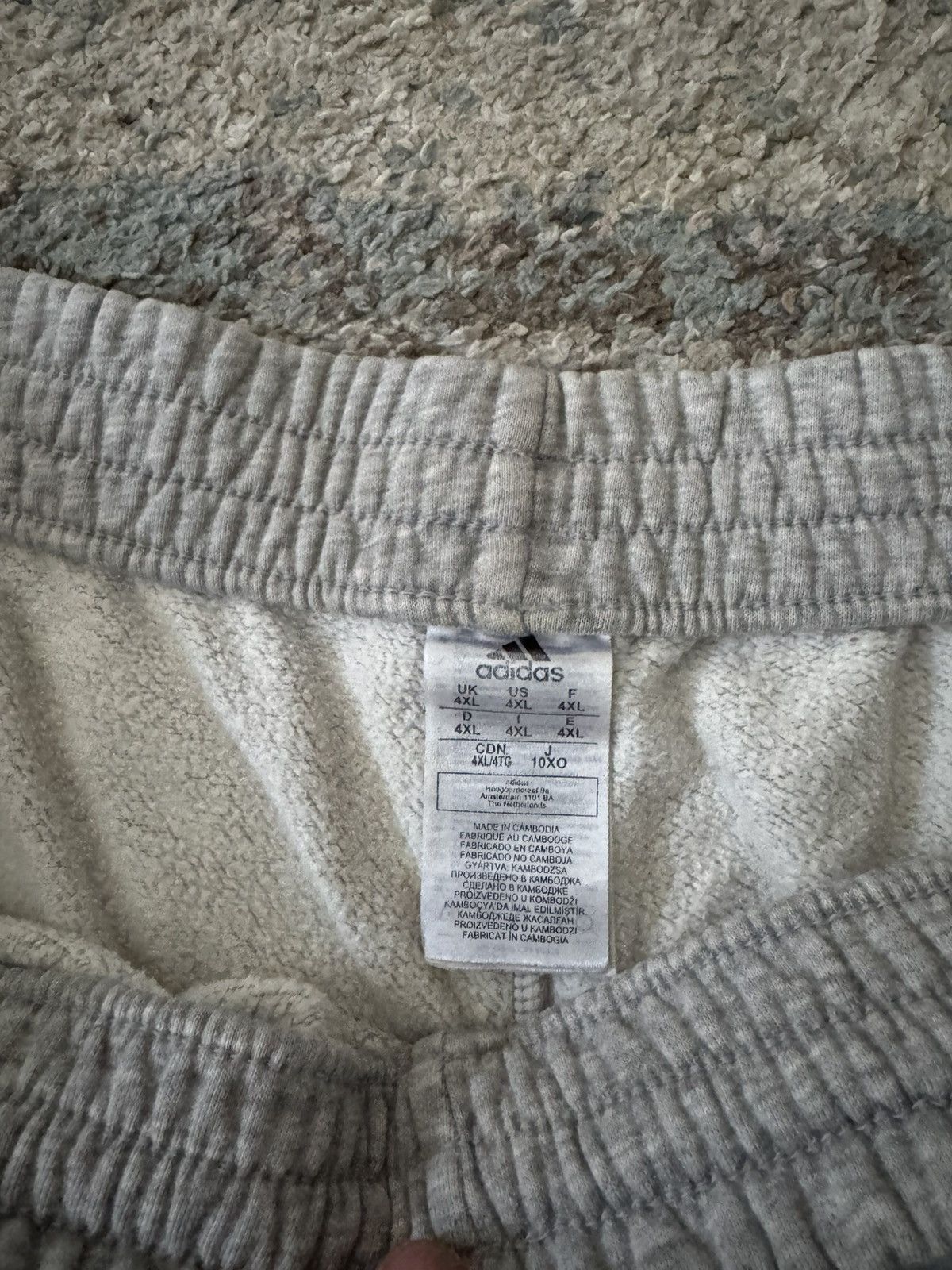 Vintage VTG Adidas Baggy Sweat Shorts 4XL Grey Size US 40 / EU 56 - 4 Thumbnail