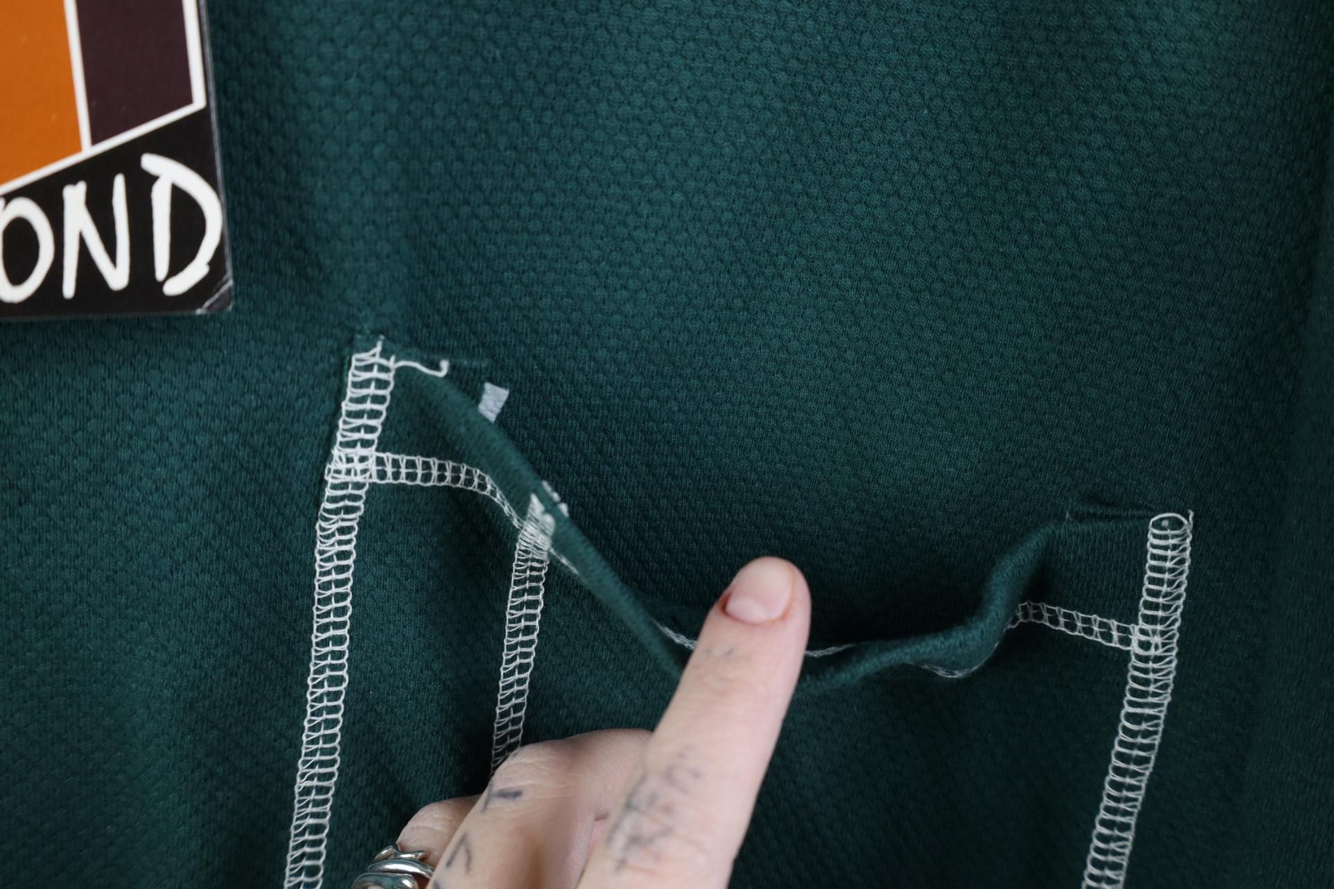 Vintage Deadstock Vintage 90s StreetwearThermal Knit T-Shirt Green Size US XL / EU 56 / 4 - 4 Thumbnail