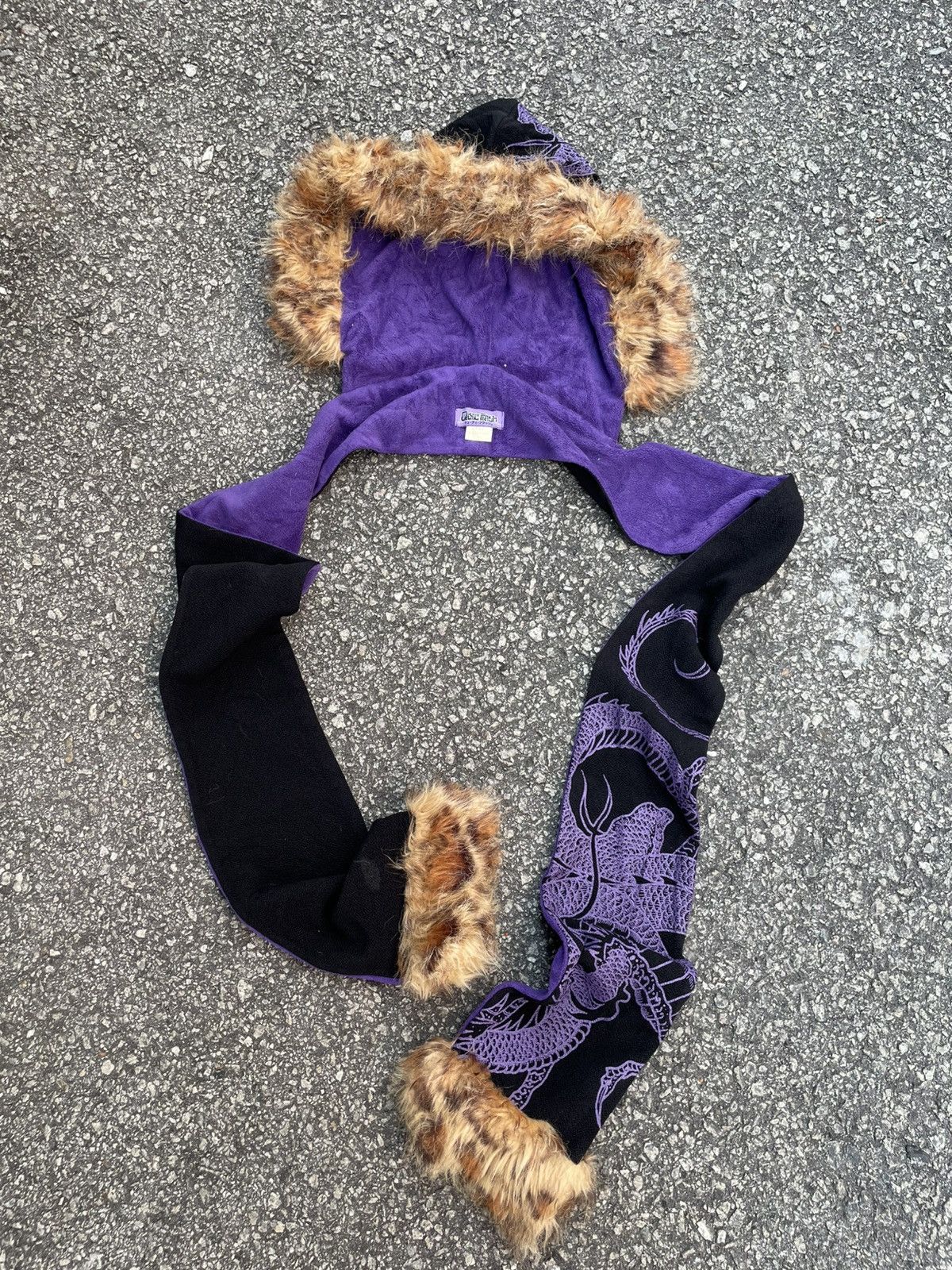 Japanese Brand Qutie Frash | Purple Dragon Hoods Size ONE SIZE - 2 Thumbnail