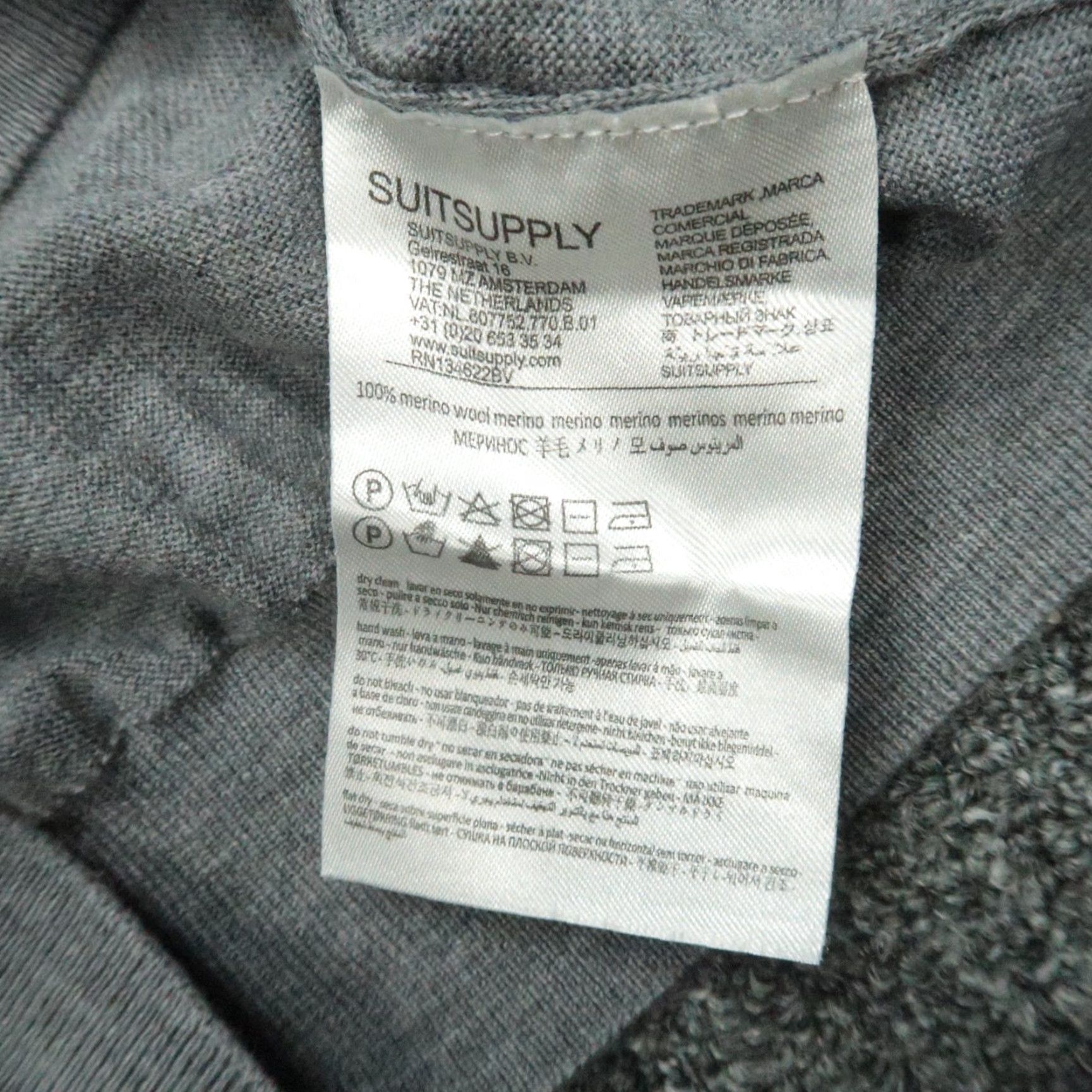 Suitsupply Suitsupply Sweater Mens Large Gray Merino Wool Pullover Crew Long Sleeve Slim Knit Crew Neck Casual Mens Regular L Gray Wool Sweater Pullover Size US L / EU 52-54 / 3 - 4 Thumbnail