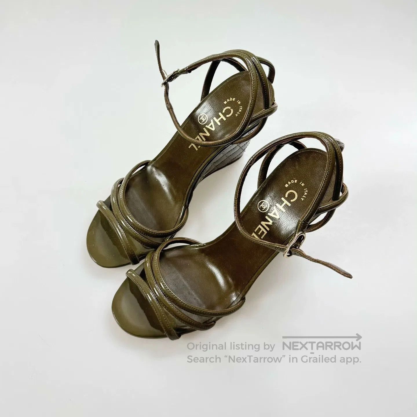 Chanel Chanel Brown Strappy High Heel Sandals. Size US 6 / IT 36 - 2 Thumbnail