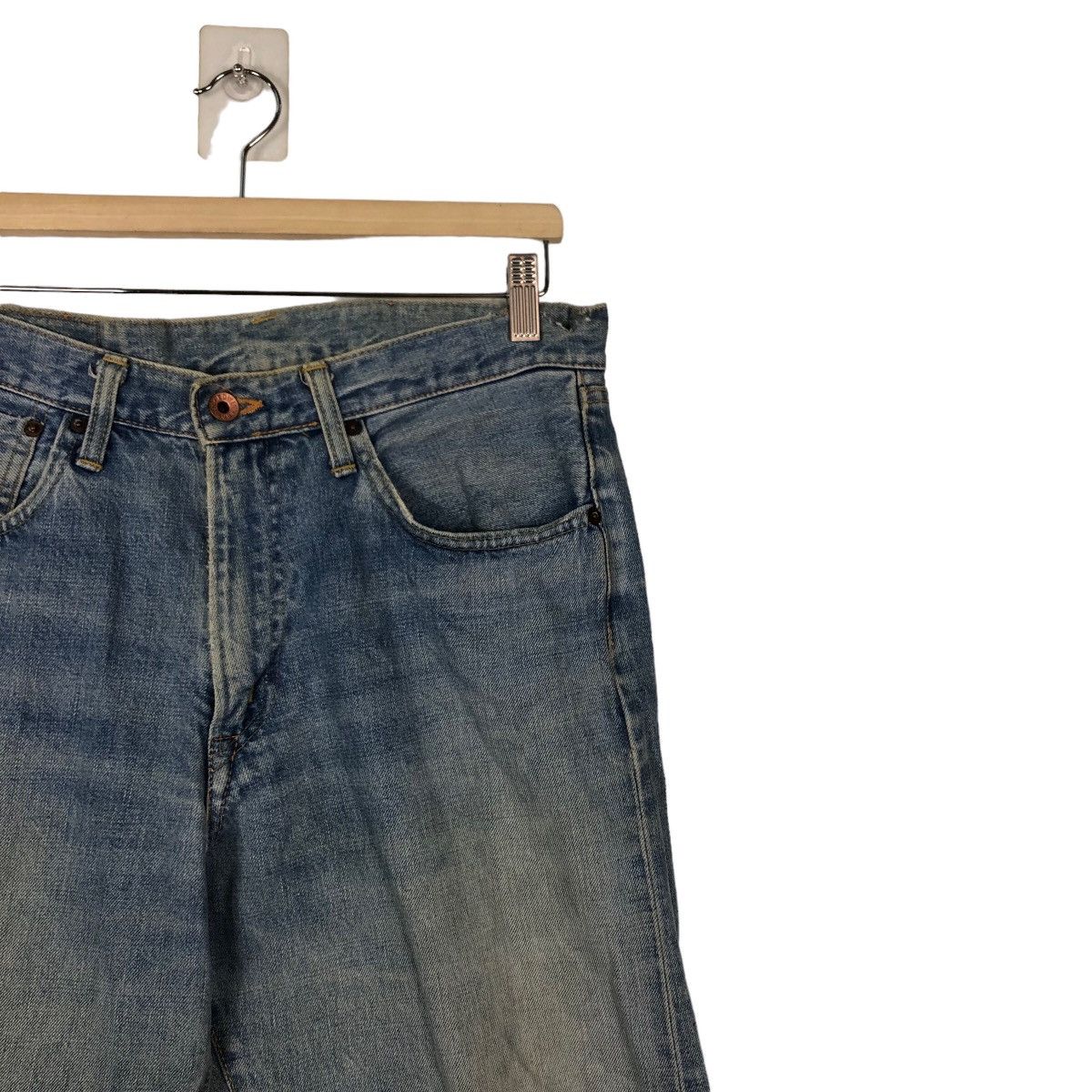 Japanese Brand 🔥90’s Vintage Edwin Distressed Denim Jeans Cowboy Design Size US 32 / EU 48 - 5 Thumbnail