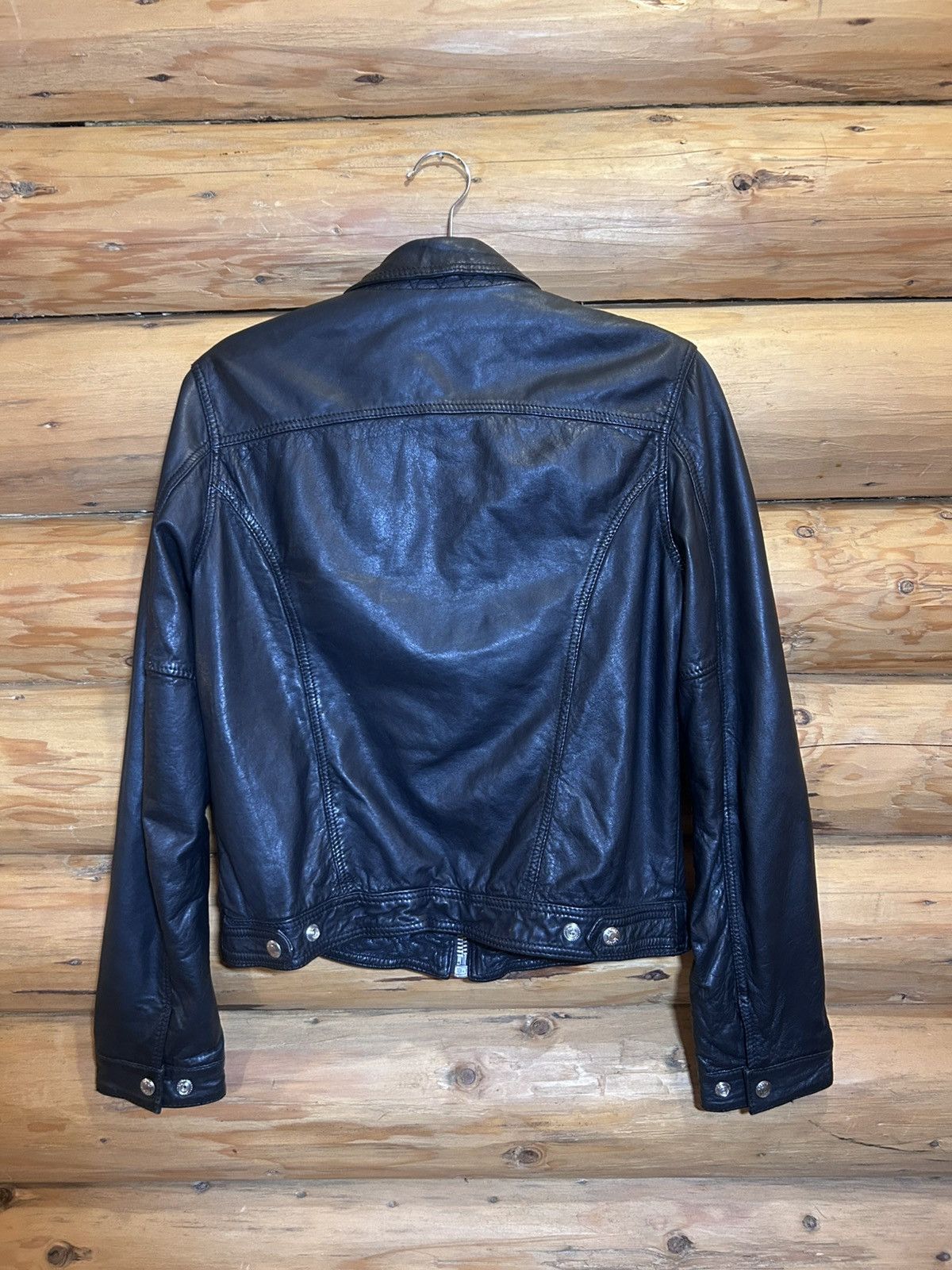 Schott Schott NYC Black Biker Jacket Leather Jacket Lambskin Size S / US 4 / IT 40 - 22 Thumbnail