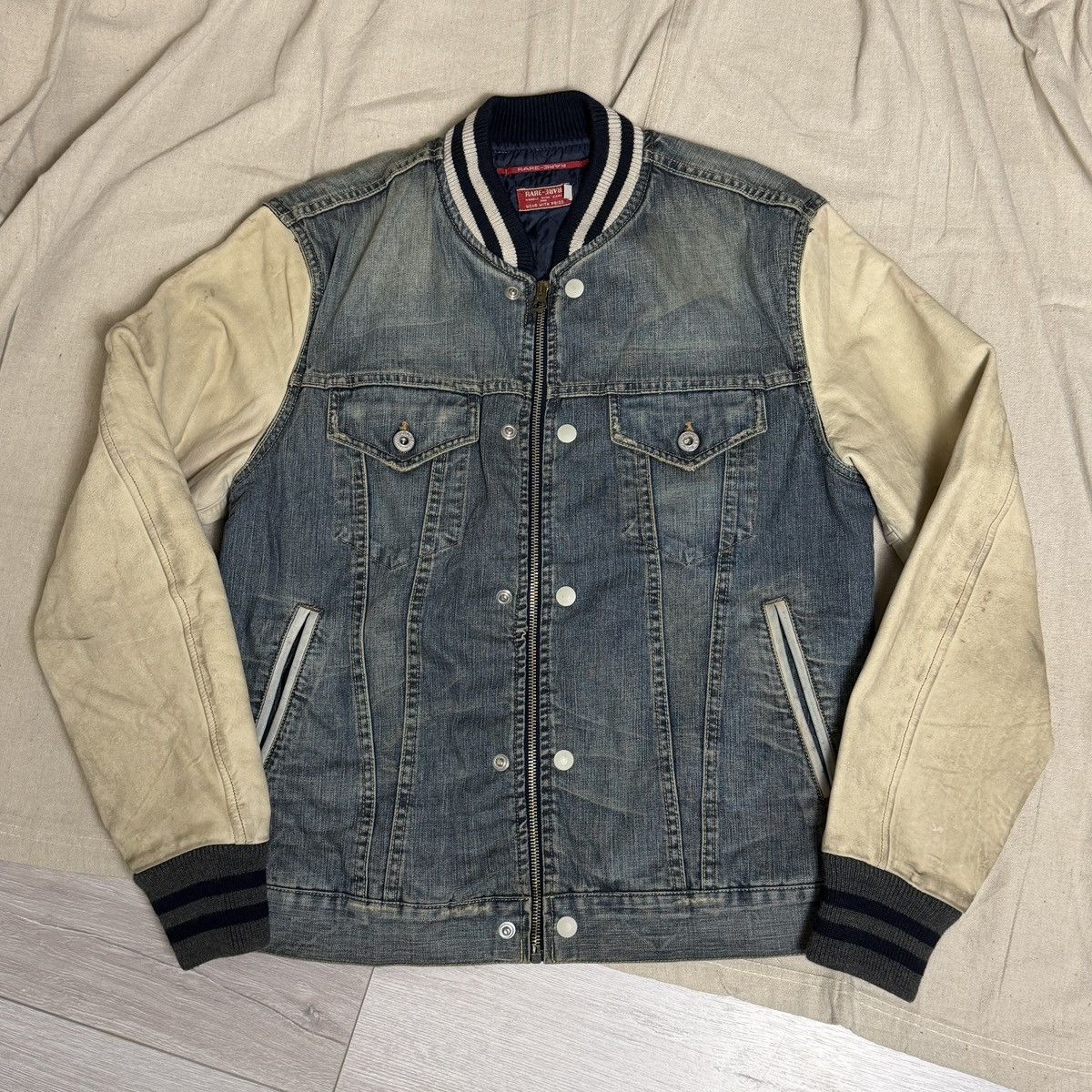 Other [RA-RE] 90’s Denim/Varsity Style Jacket Size US L / EU 52-54 / 3 - 2 Thumbnail