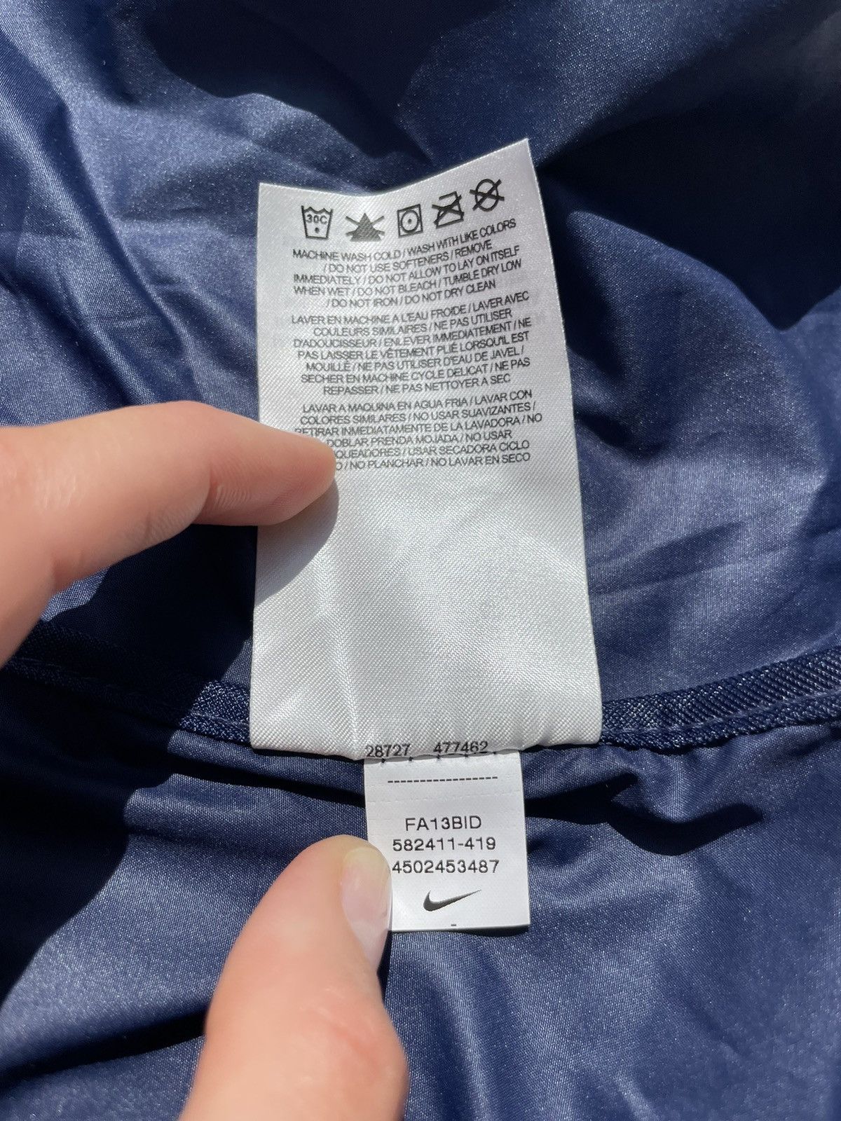 Nike Nike NAVY Light Jacket Size US XXL / EU 58 / 5 - 12 Thumbnail
