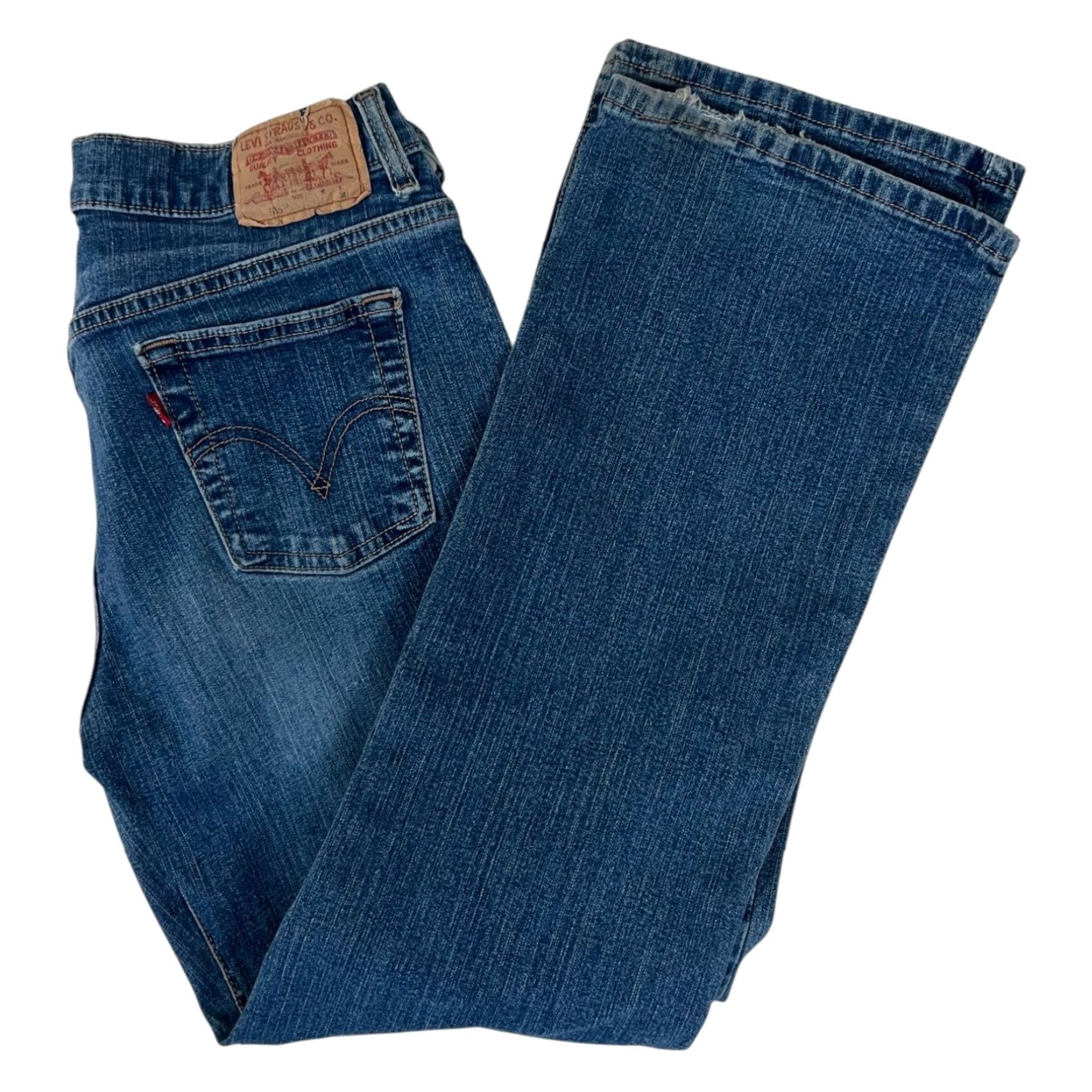 Levi's VINTAGE Levi's 515 Boot Cut Jeans Women's Size 10 M Western Cowboy Y2K Phase 28 Inseam 28 Blue Denim Size 32" / US 10 / IT 46 - 2 Thumbnail