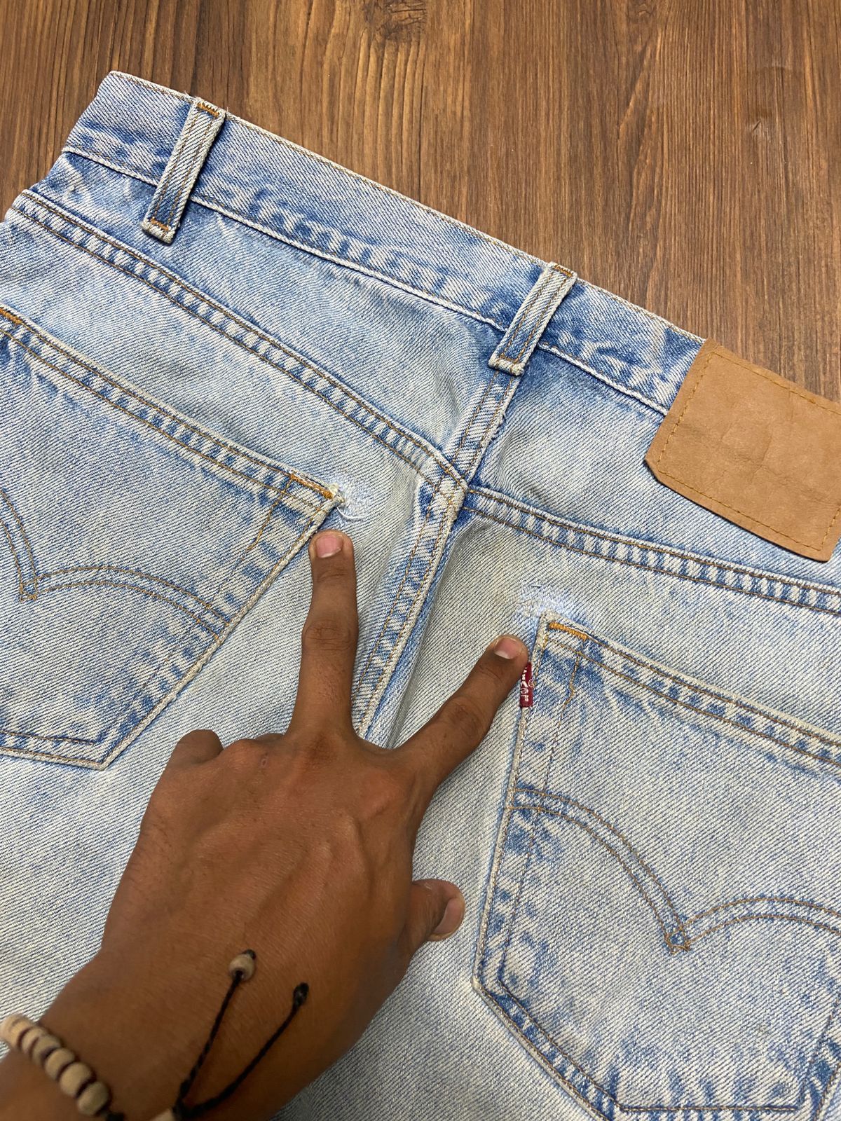 Levi's Levis 505 Custom patch stone washed Size US 34 / EU 50 - 5 Thumbnail
