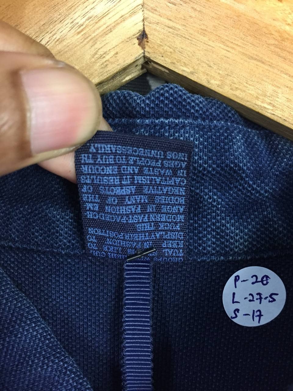Japanese Brand × Nonnative × Vintage Vtg Nonnative Indigo-Dyed Mesh Pocket Polo Tee Size US M / EU 48-50 / 2 - 10 Thumbnail