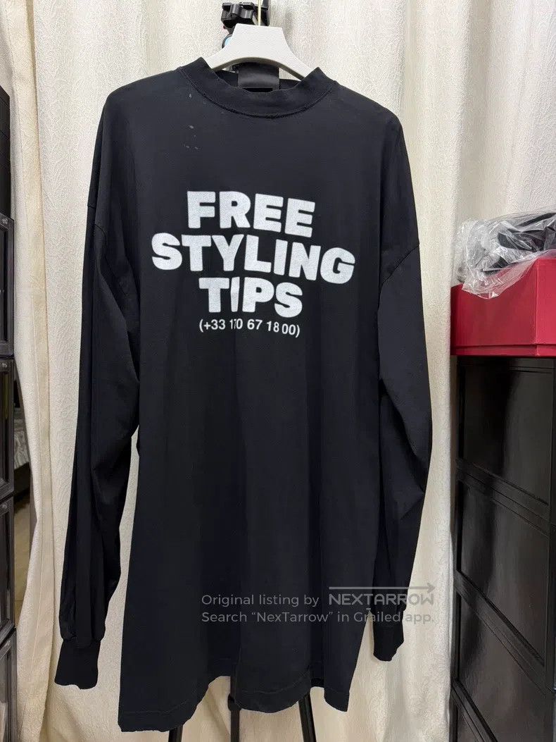 Balenciaga Balenciaga Black Long Sleeve T-Shirt Size US S / EU 44-46 / 1 - 1 Thumbnail