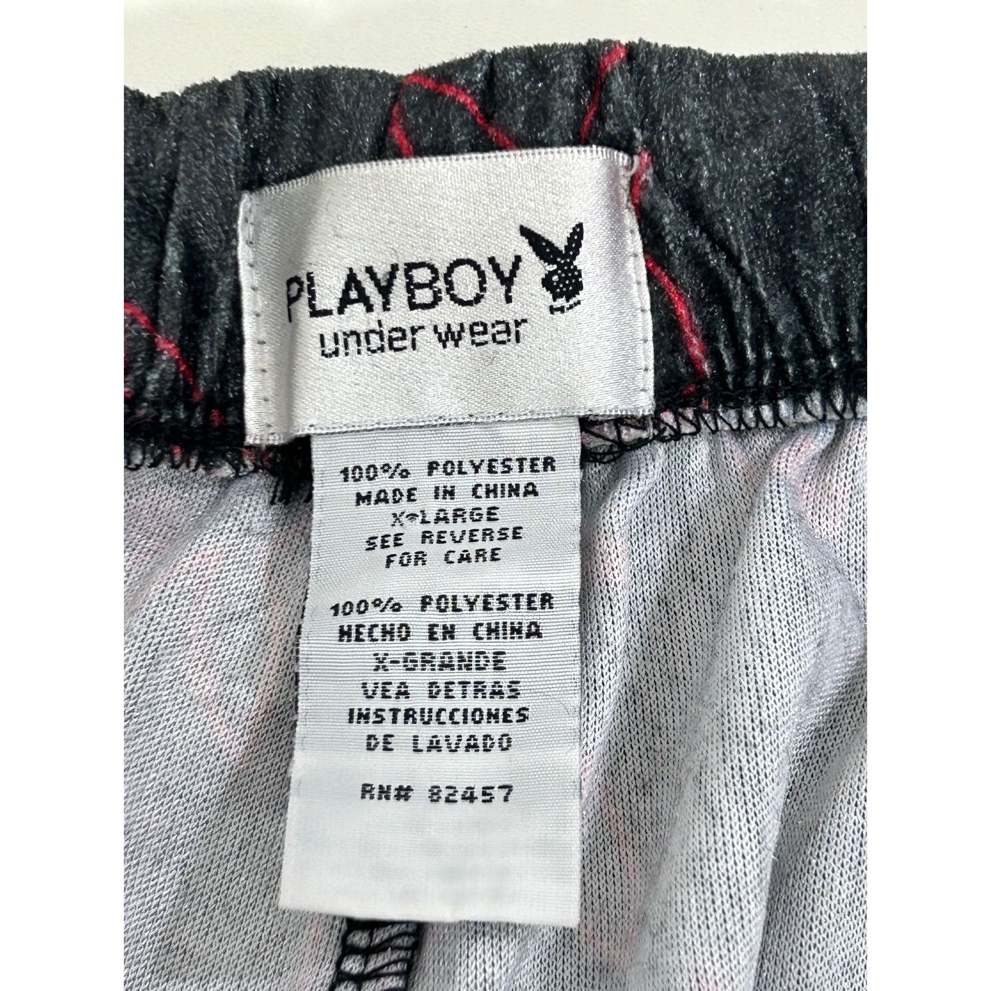 Playboy Playboy under wear Men’s Black Pajama Lounging Pants XL Red Size US 33 - 5 Thumbnail