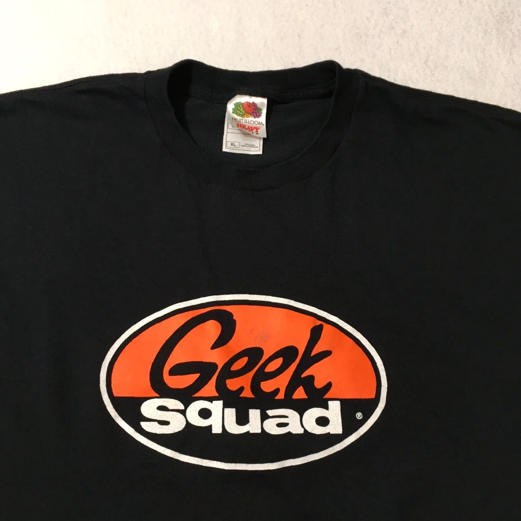 Fruit Of The Loom VINTAGE Fruit of the Loom T-Shirt Men XL GRAPHIC BLACK 2000s Geek Squad Short Sleeve Crew Neck Shirt Mens Vintage Size US XL / EU 56 / 4 - 2 Thumbnail
