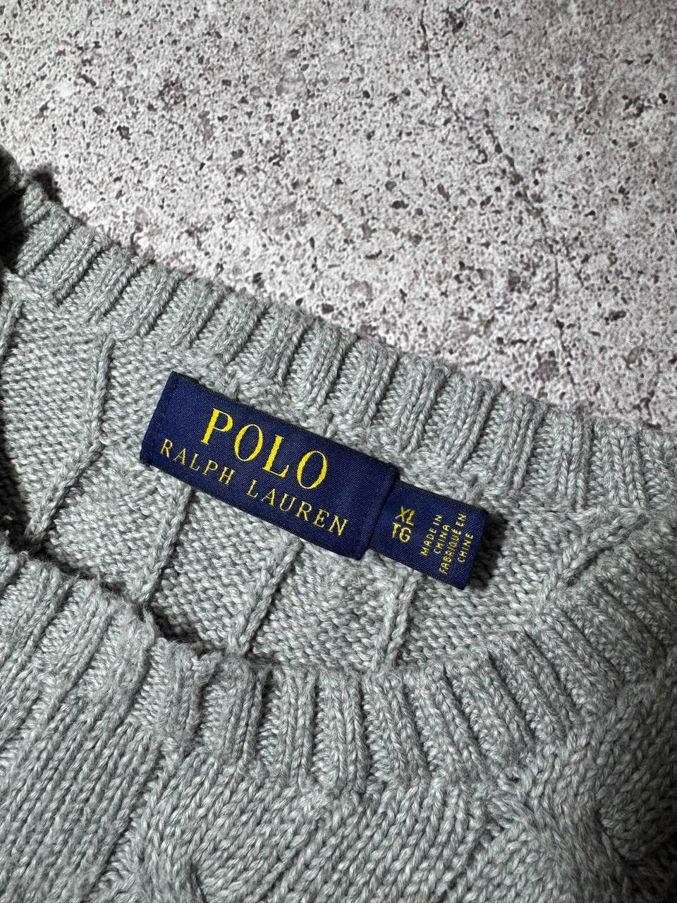 Polo Ralph Lauren × Vintage Polo Ralph Lauren Vintage Knitted Gray Sweater Size US XL / EU 56 / 4 - 6 Thumbnail