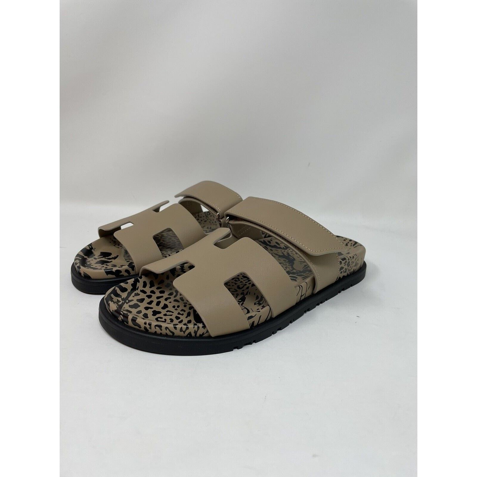 Hermes Heremes Chypre Smooth Calfskin Leopard Techno Sandal 38 NIB Size US 7 / IT 37 - 9 Thumbnail