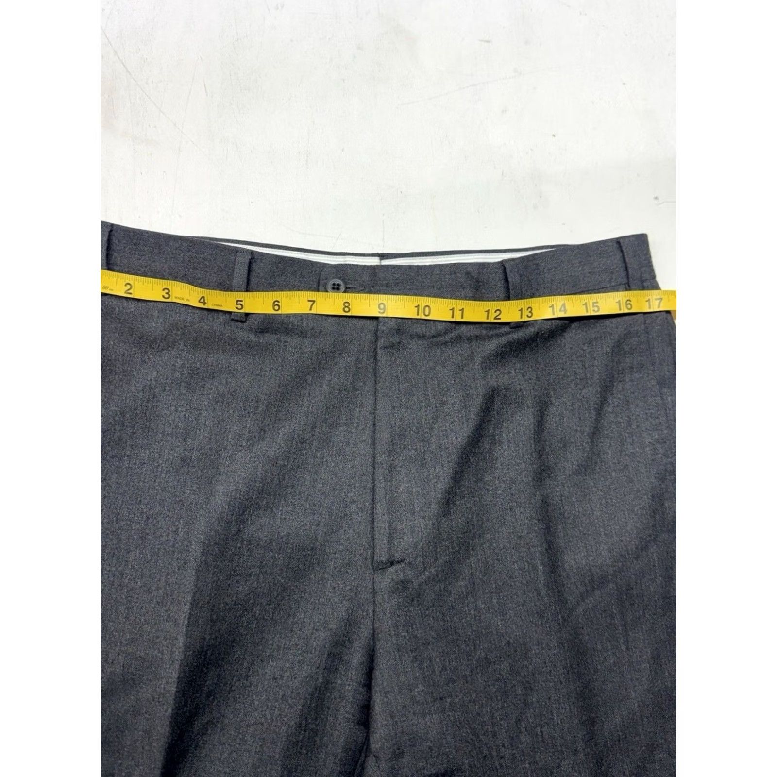 Zanella Zanella Italy Wool Dress Pants Flat Front Trousers Gray Twill (Measures 34x27) Size US 34 / EU 50 - 4 Thumbnail