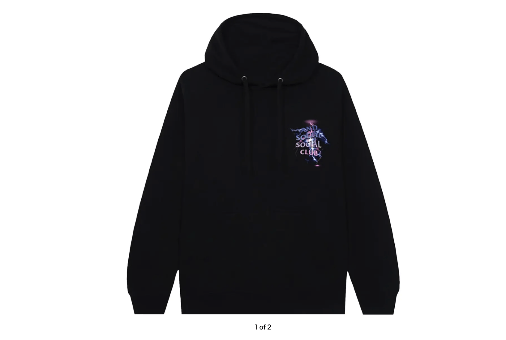 Anti Social Social Club Anti Social Social Club Bolt From The Blue Hoodie Black S Size US S / EU 44-46 / 1 - 2 Thumbnail
