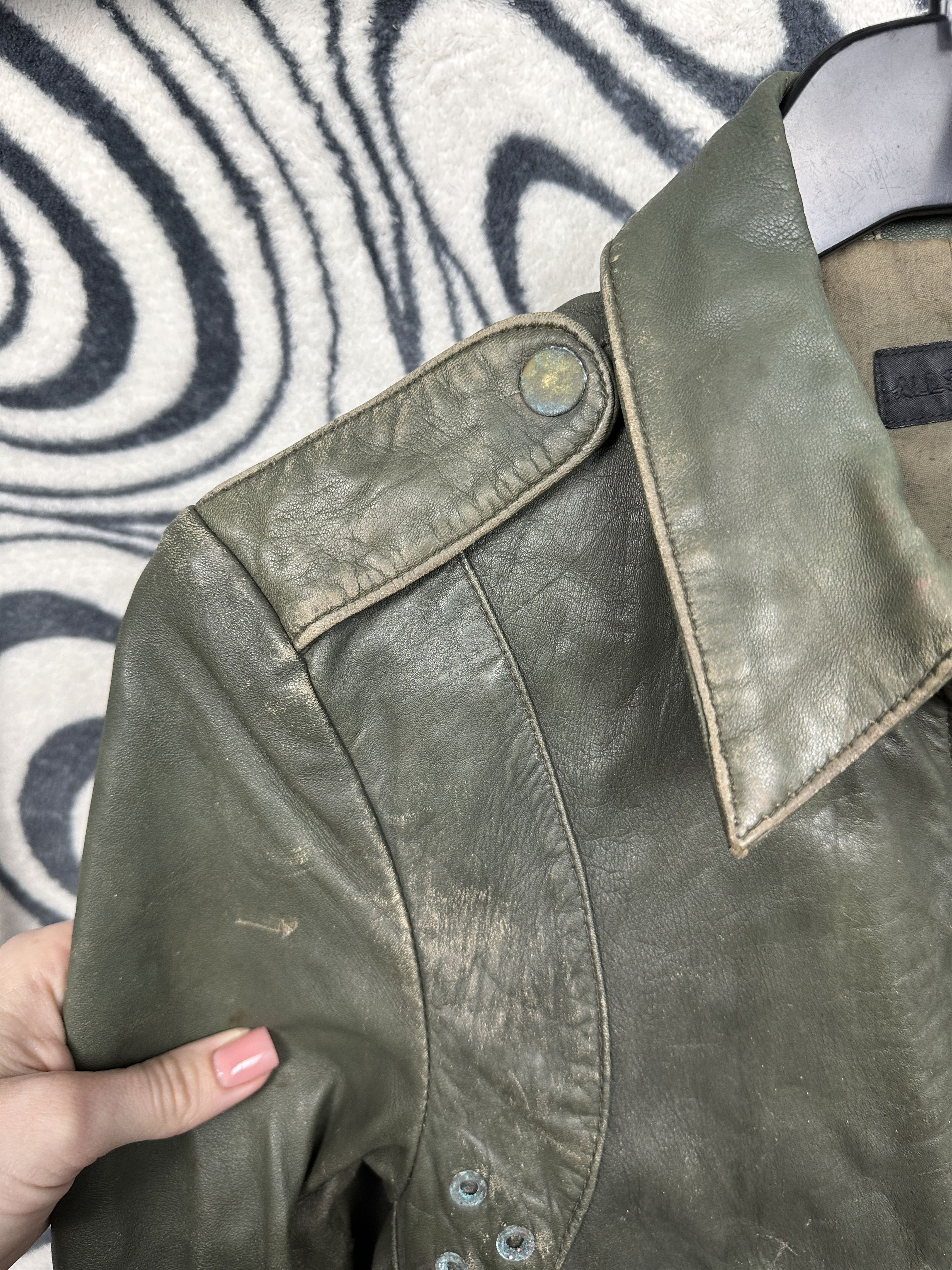 Allsaints Allsaints Vintage Womens Distressed Leather Jacket Size M / US 6-8 / IT 42-44 - 7 Thumbnail