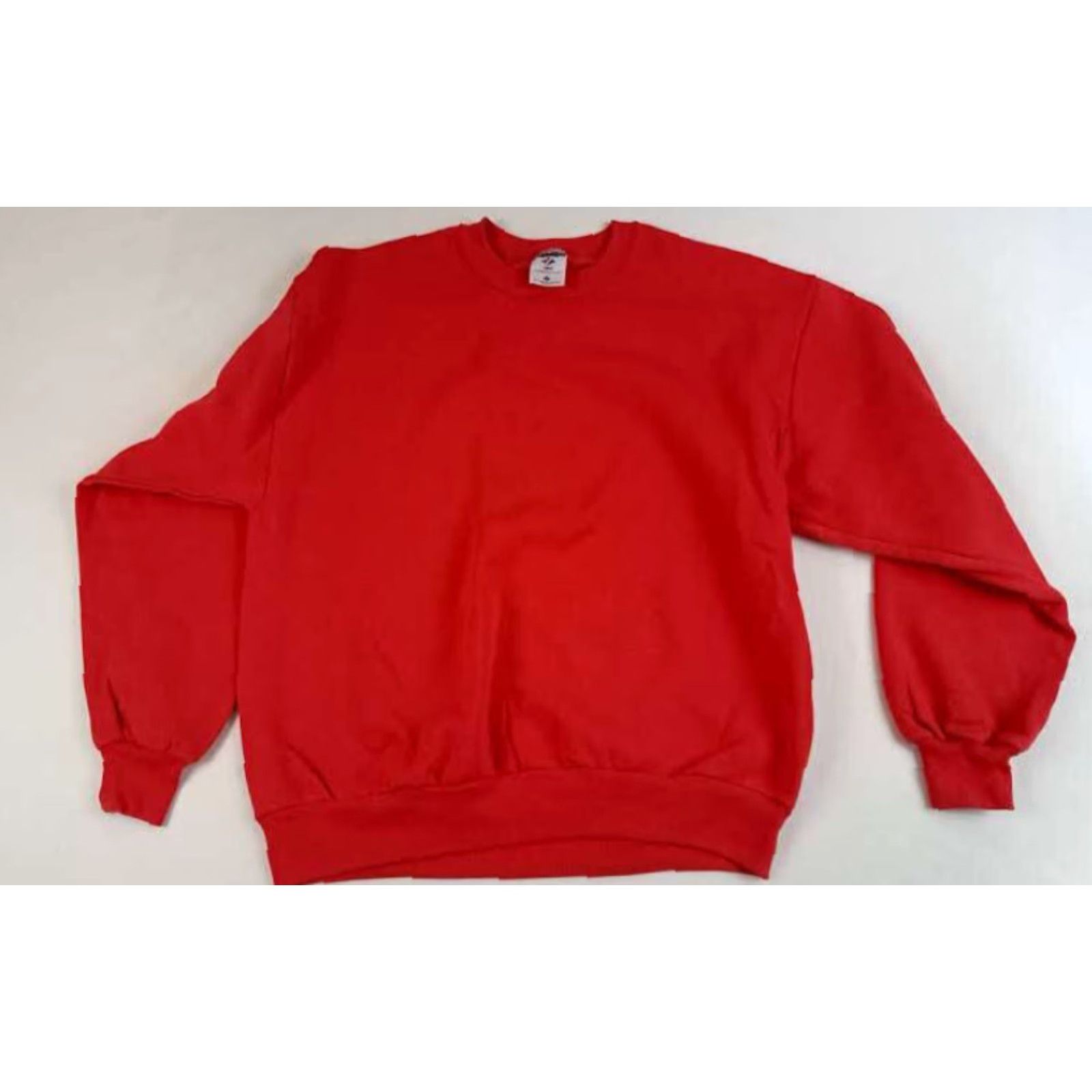Jerzees VINTAGE Jerzees Sweatshirt Shirt Unisex Adults Long Sleeve Crew Neck Red L USA Made Barrel Fit Pullover 90s Size US L / EU 52-54 / 3 - 2 Thumbnail