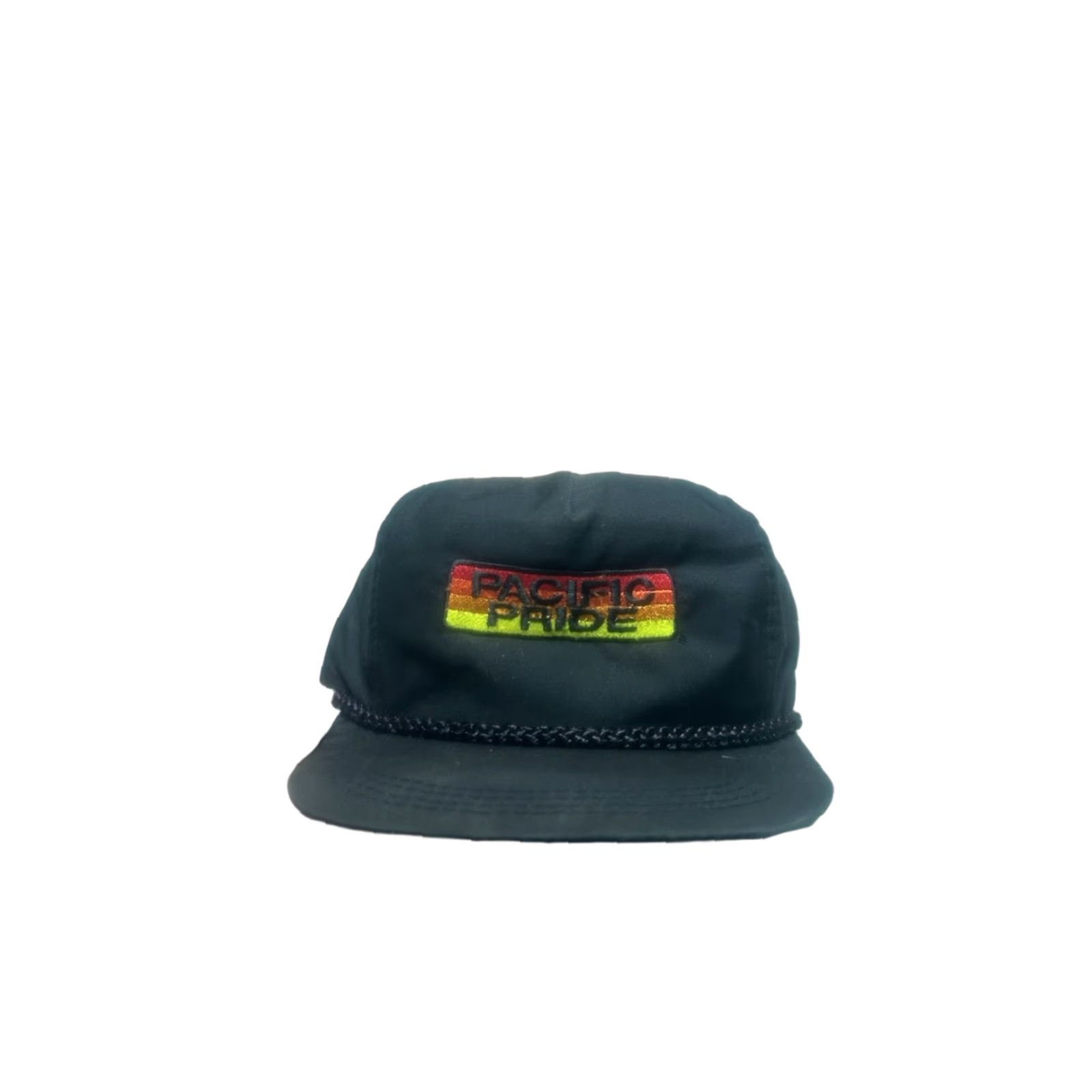 GAS VINTAGE Pacific Strapback Hat Cap Pride Gas Embroidered Adjustable Black Fuel Men Size ONE SIZE - 1 Thumbnail