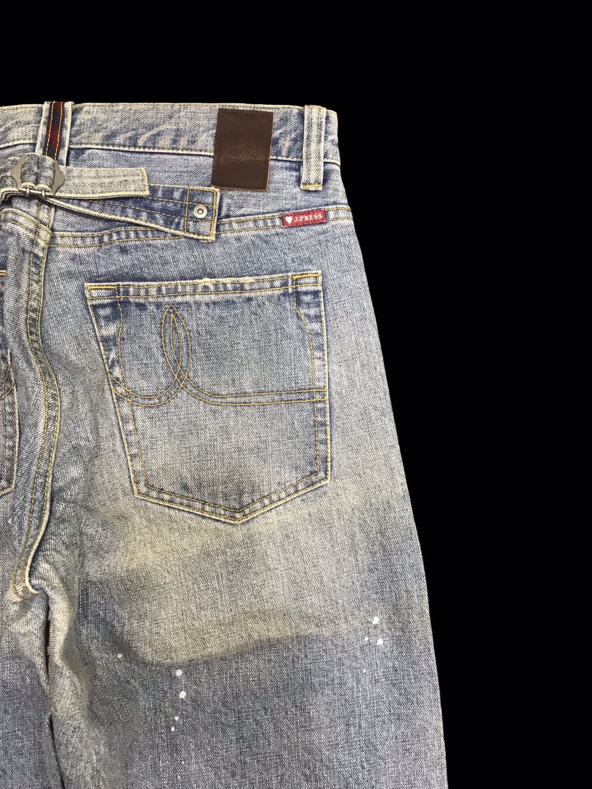 Designer 💥ULTRA RARE💥JPRESS HEAVY PATCHWORK DISTRESSED DENIM F138 Size US 32 / EU 48 - 10 Thumbnail