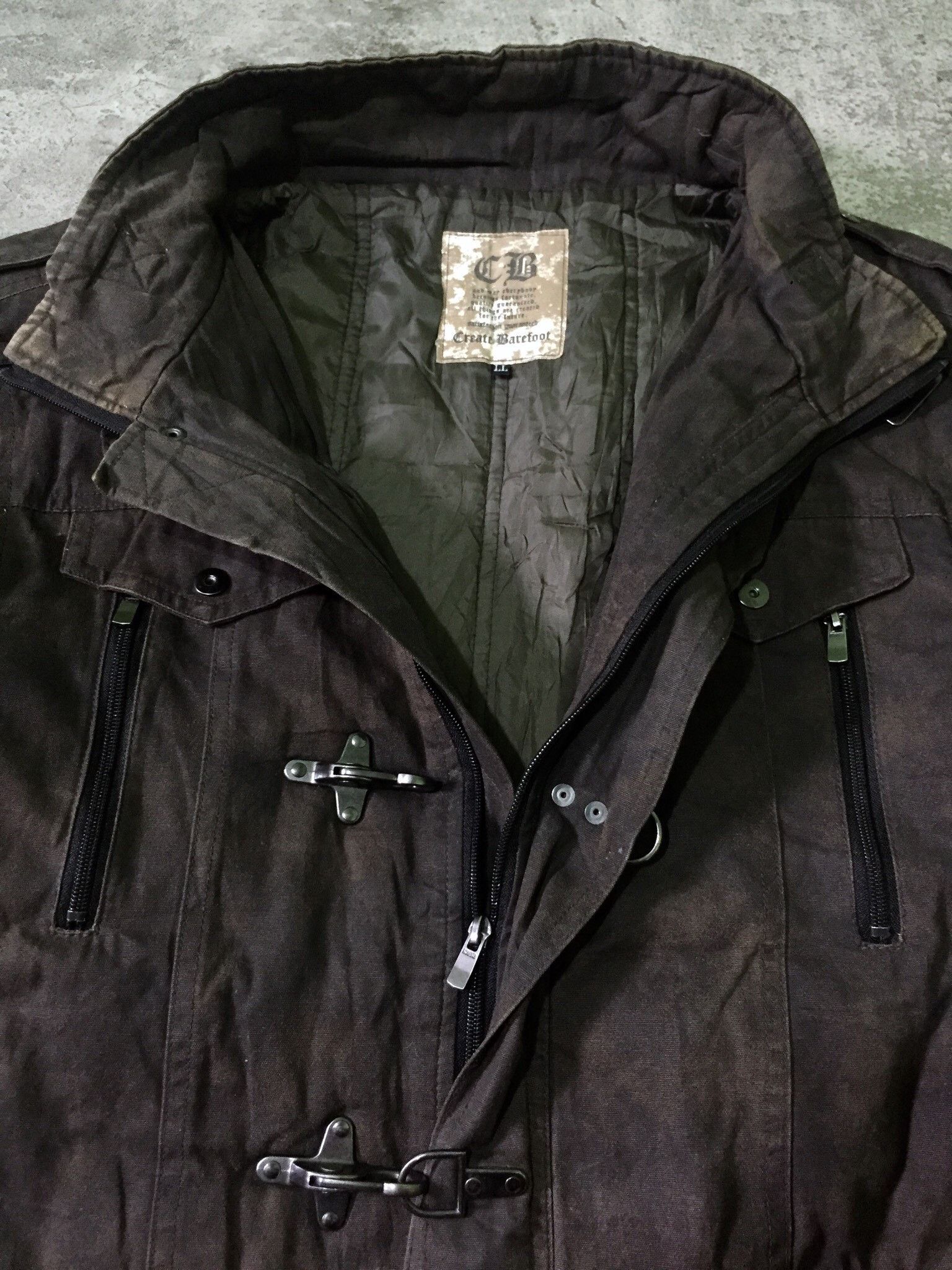 Japanese Brand Create Barefoot Claps Fur Oiled Pattern Jacket L-XL Size US L / EU 52-54 / 3 - 5 Thumbnail