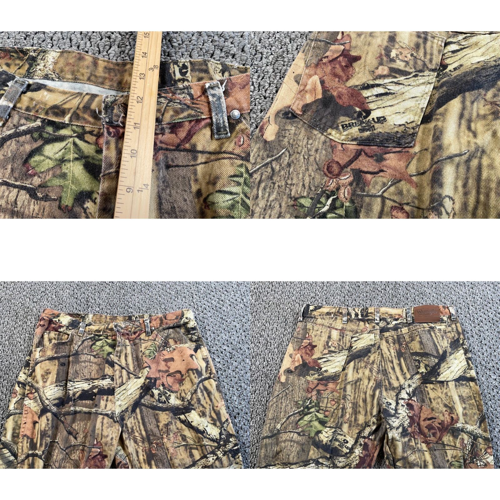 Wrangler VINTAGE Wrangler Jeans Camouflage 5-Pocket Regular Fit Men 38 x 30 Green Break Up Camo 90s Hipster Retro Mens Size US 38 / EU 54 - 8 Thumbnail