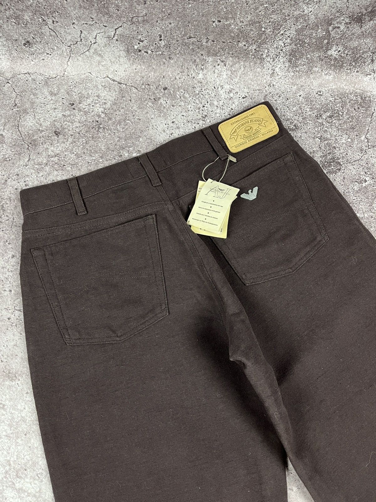 Armani × Giorgio Armani × Vintage Rare🔥Vintage Armani Jeans Pantalone Castagna Size US 30 / EU 46 - 9 Thumbnail